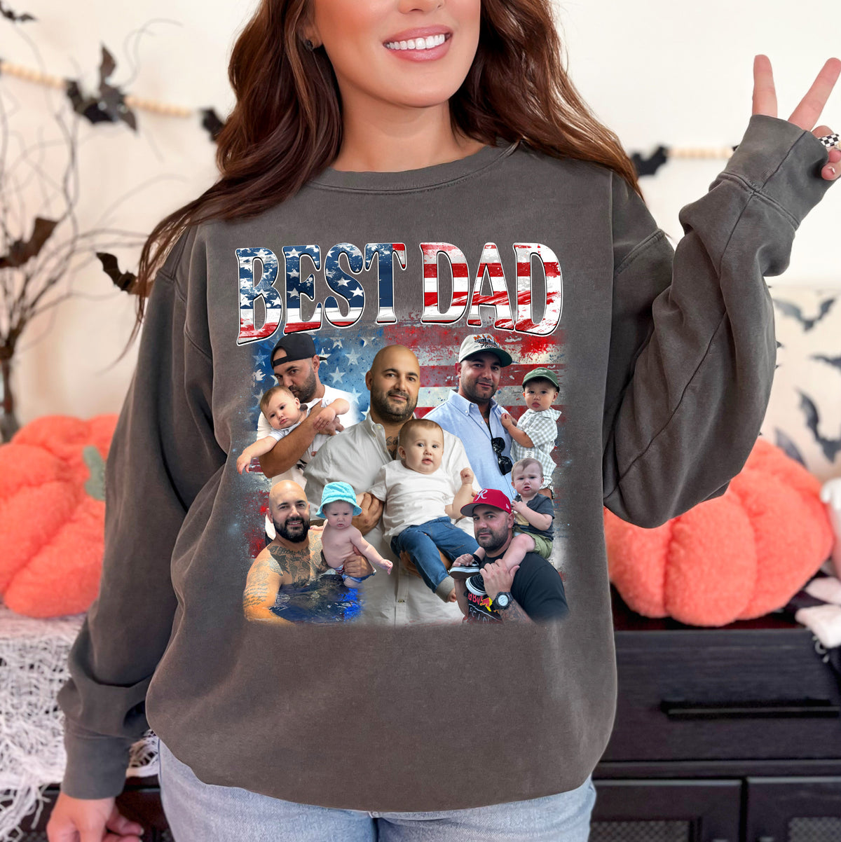 Custom Dad Shirt with Photos – Patriotic 4th of July Tee