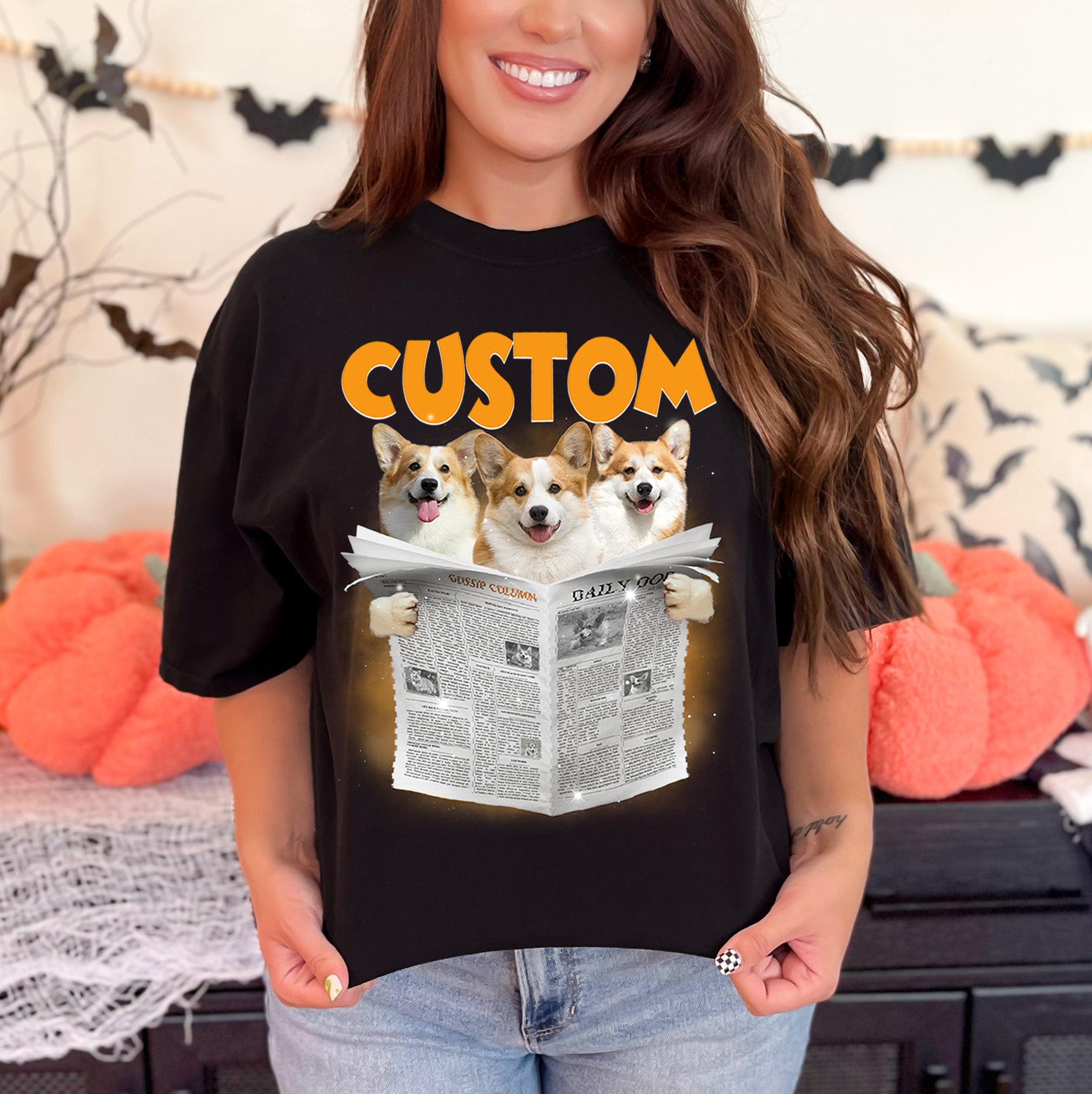 Funny Dog Shirt – Custom Dog Face Graphic Tee