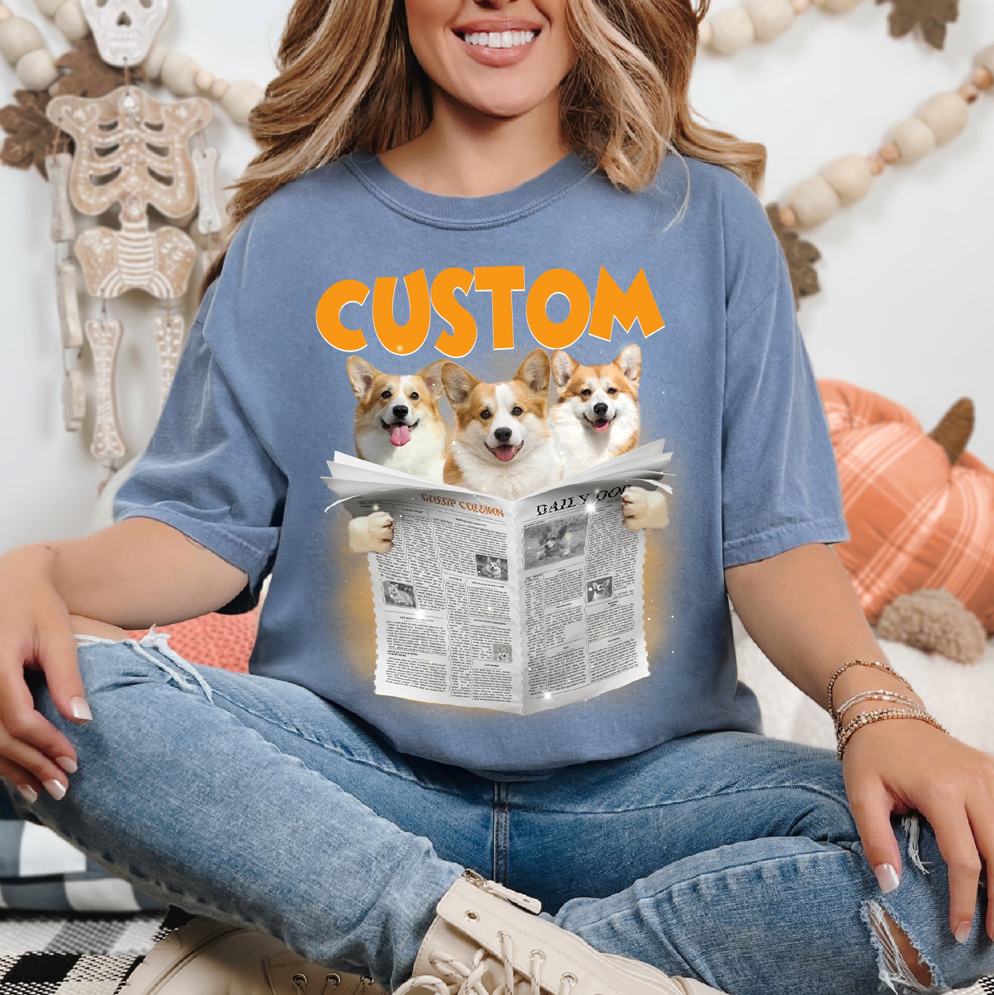 Funny Dog Shirt – Custom Dog Face Graphic Tee