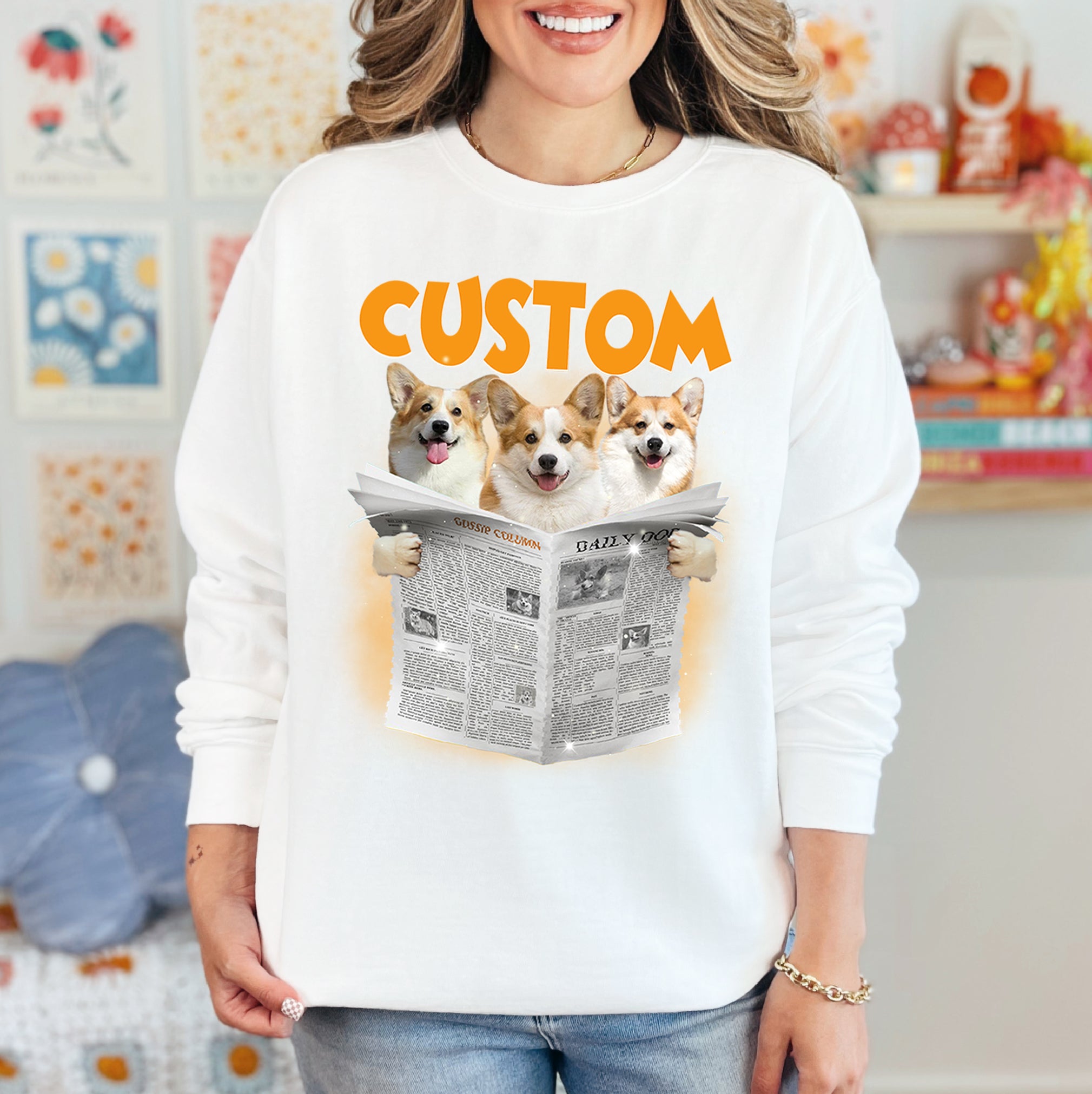 Funny Dog Shirt – Custom Dog Face Graphic Tee