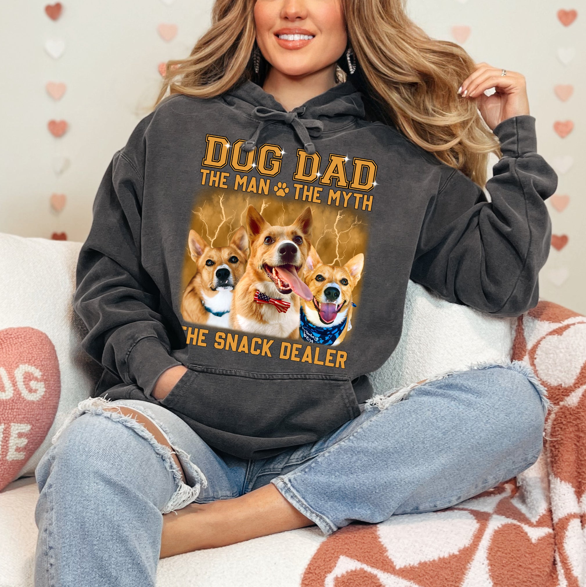 Dog Dad The Man The Myth Shirt – Custom Pet Photo Gift