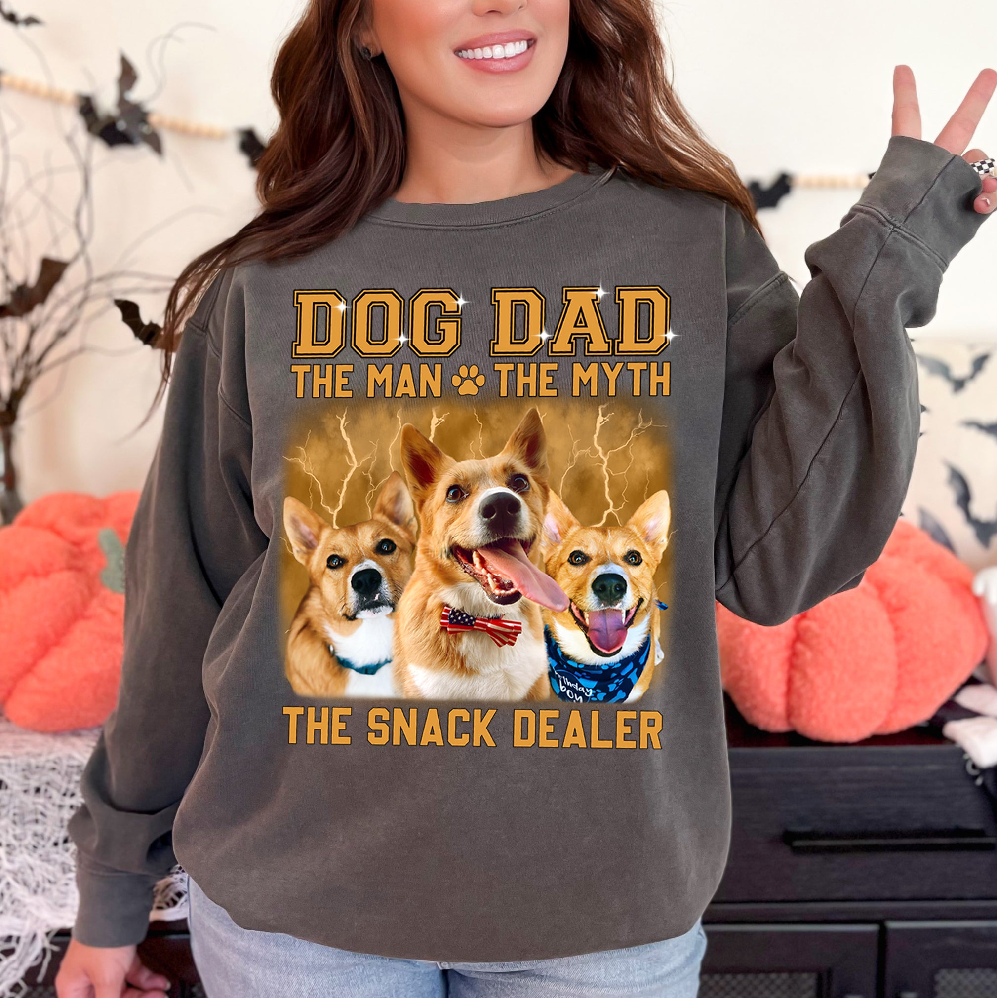 Dog Dad The Man The Myth Shirt – Custom Pet Photo Gift