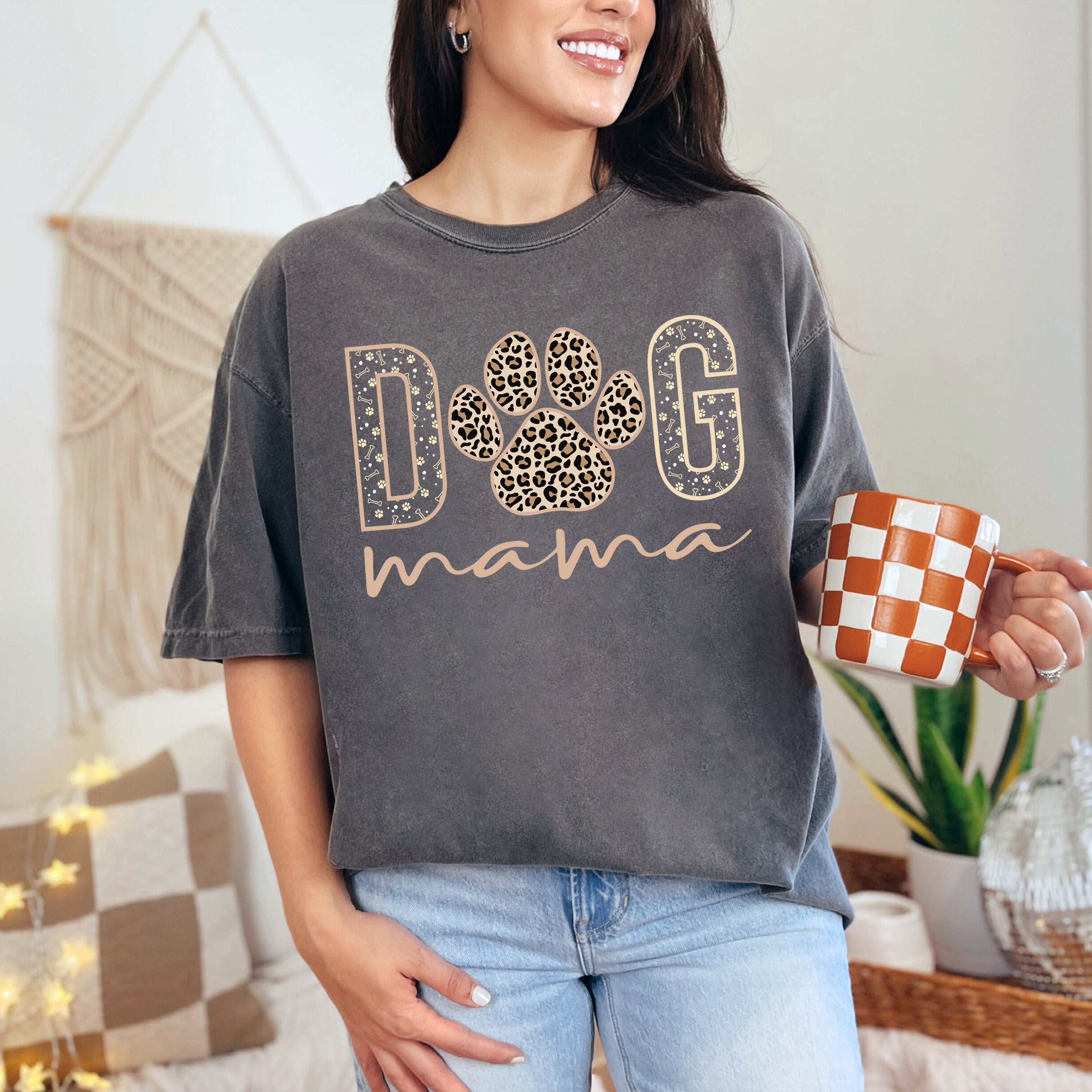 Dog Mama Shirt, Dog Mom Comfort Colors T-Shirt, Dog Lover Gift