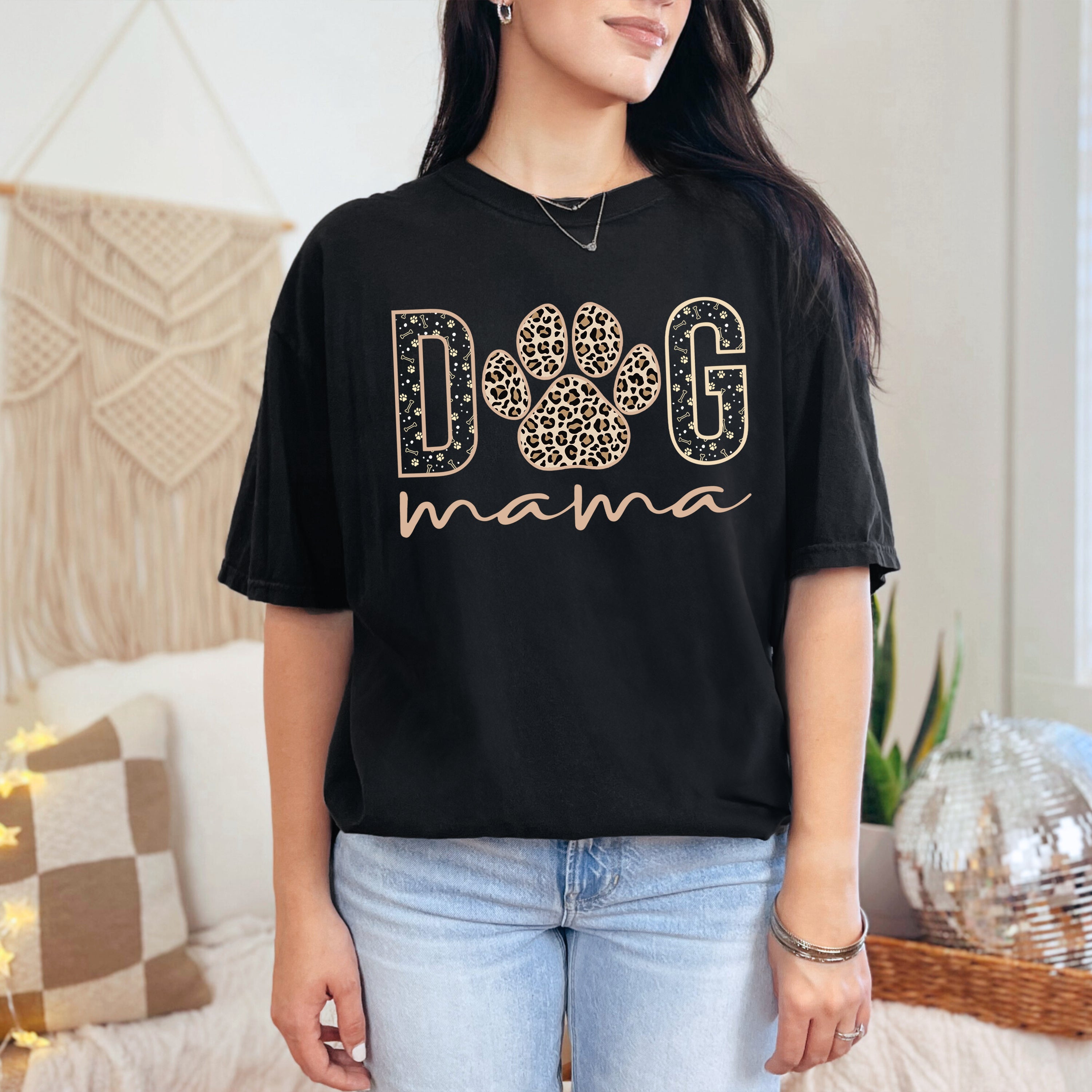 Dog Mama Shirt, Dog Mom Comfort Colors T-Shirt, Dog Lover Gift
