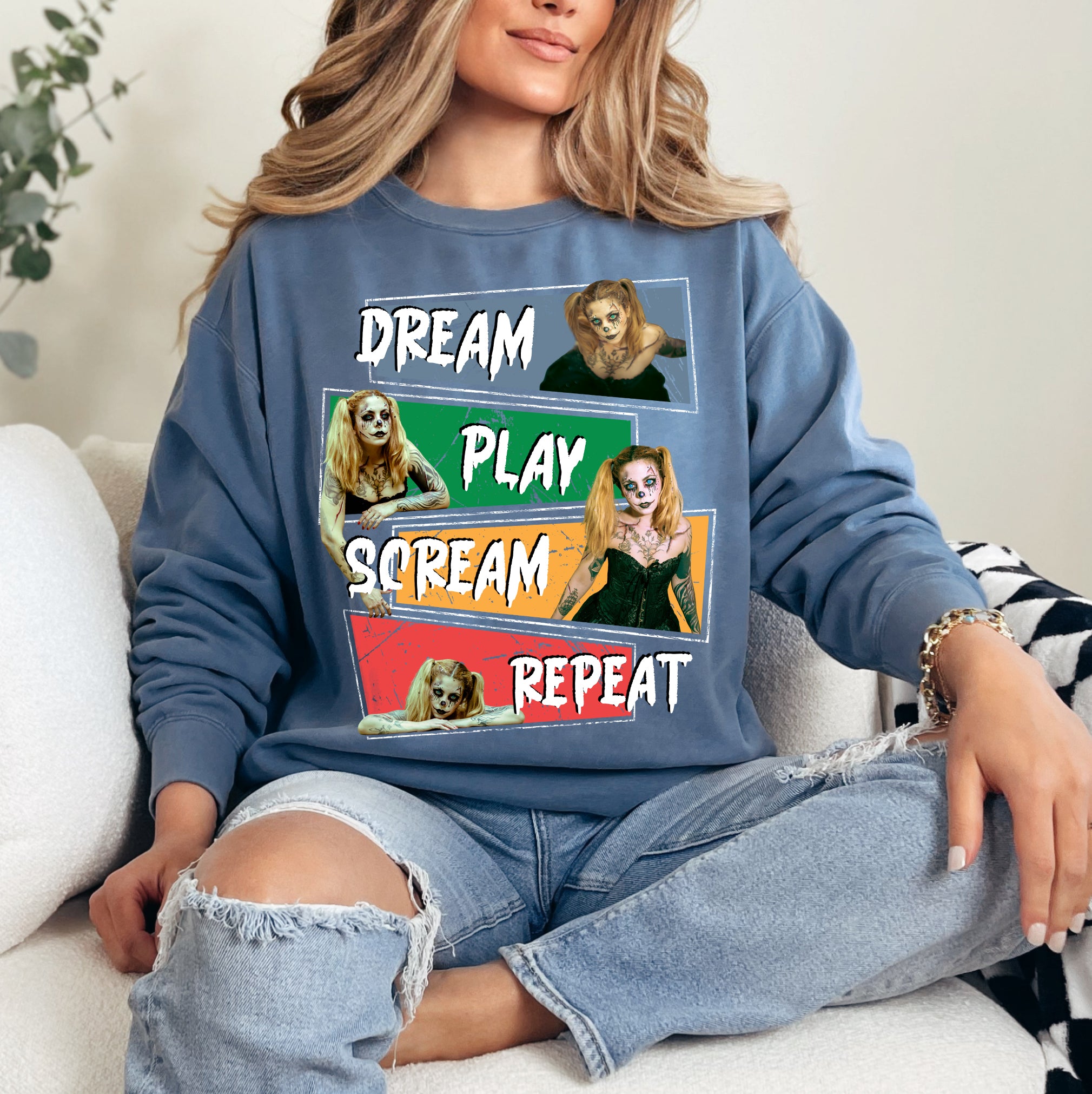 Customizable Halloween Shirt – Creepy Doll Comfort Colors Tee