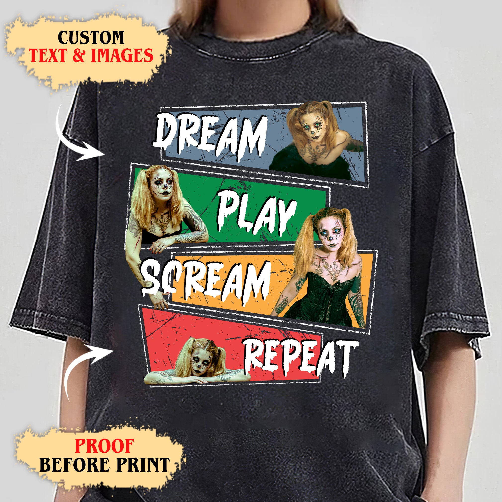 Customizable Halloween Shirt – Creepy Doll Comfort Colors Tee