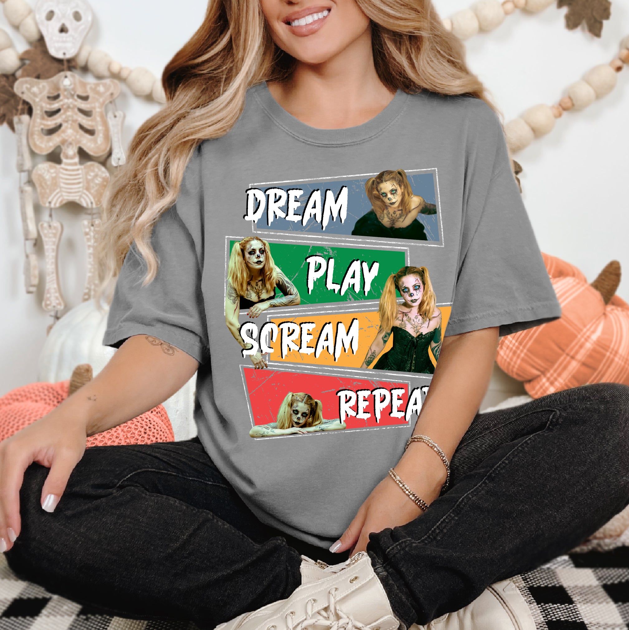 Customizable Halloween Shirt – Creepy Doll Comfort Colors Tee