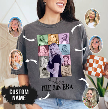 Le plus confortable – T-shirt de tournée Eras de style vintage personnalisé – Personnalisé avec votre photo | Comfort Colors®