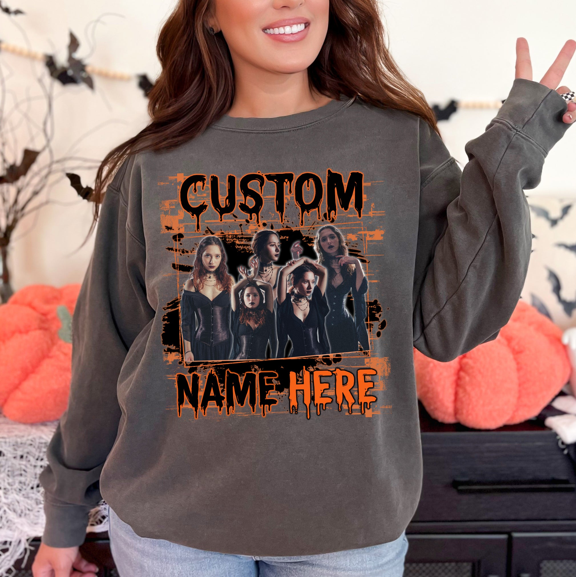 Haunted Souls Comfort Colors Tee – A Spooky Custom Halloween Shirt