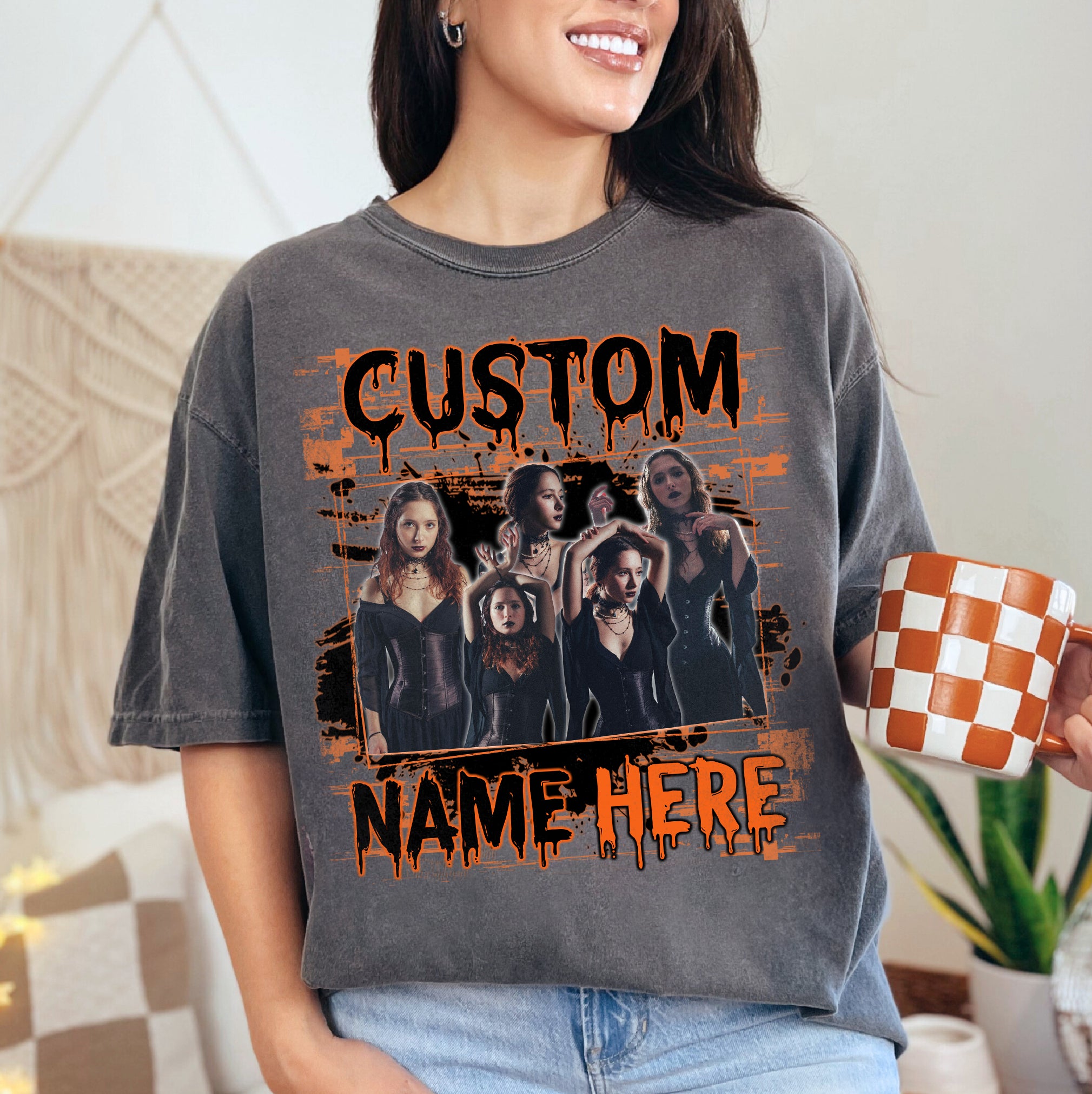 Haunted Souls Comfort Colors Tee – A Spooky Custom Halloween Shirt