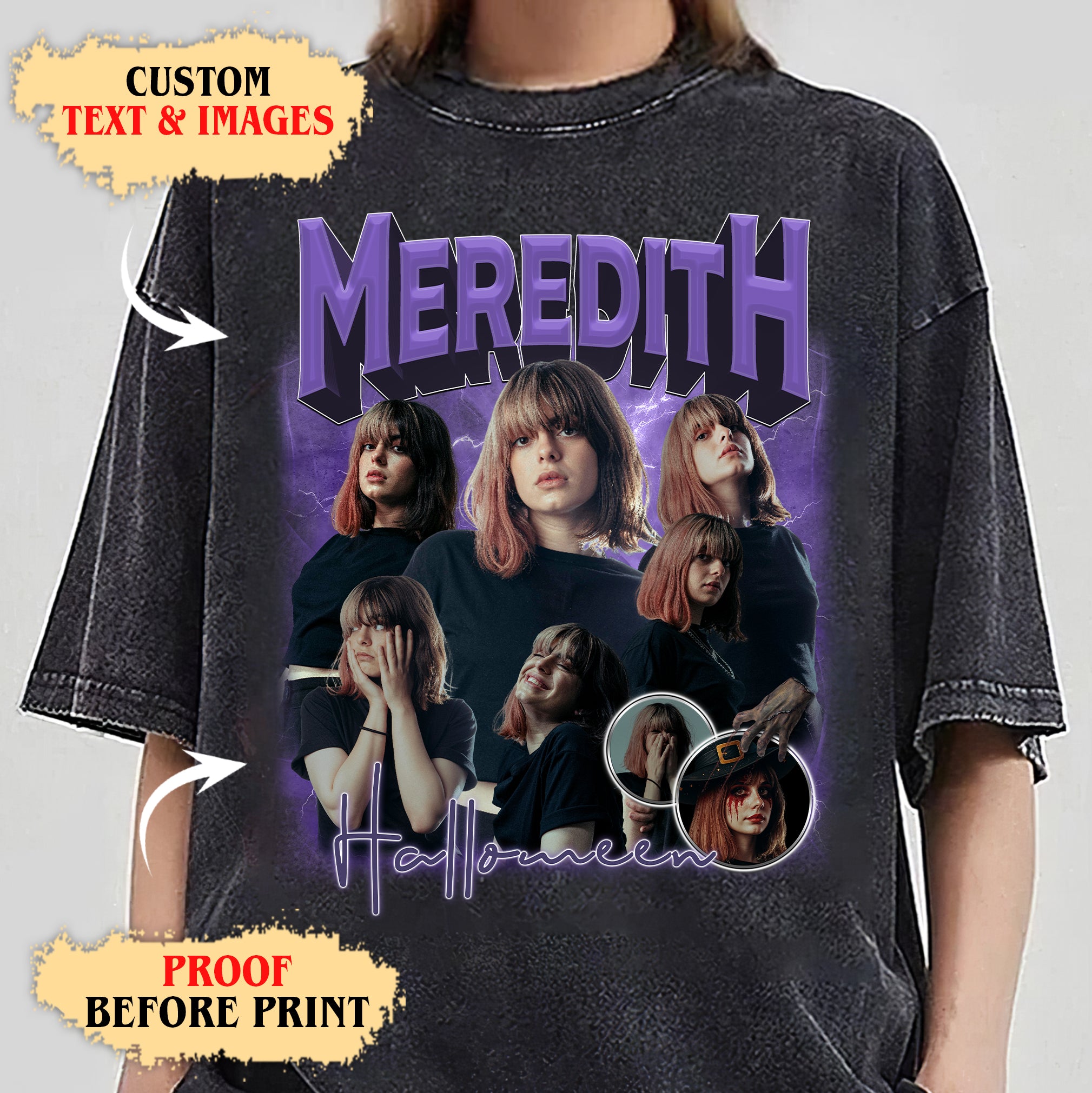 Personalized Halloween Graphic Tee – Comfort Colors Vintage Style