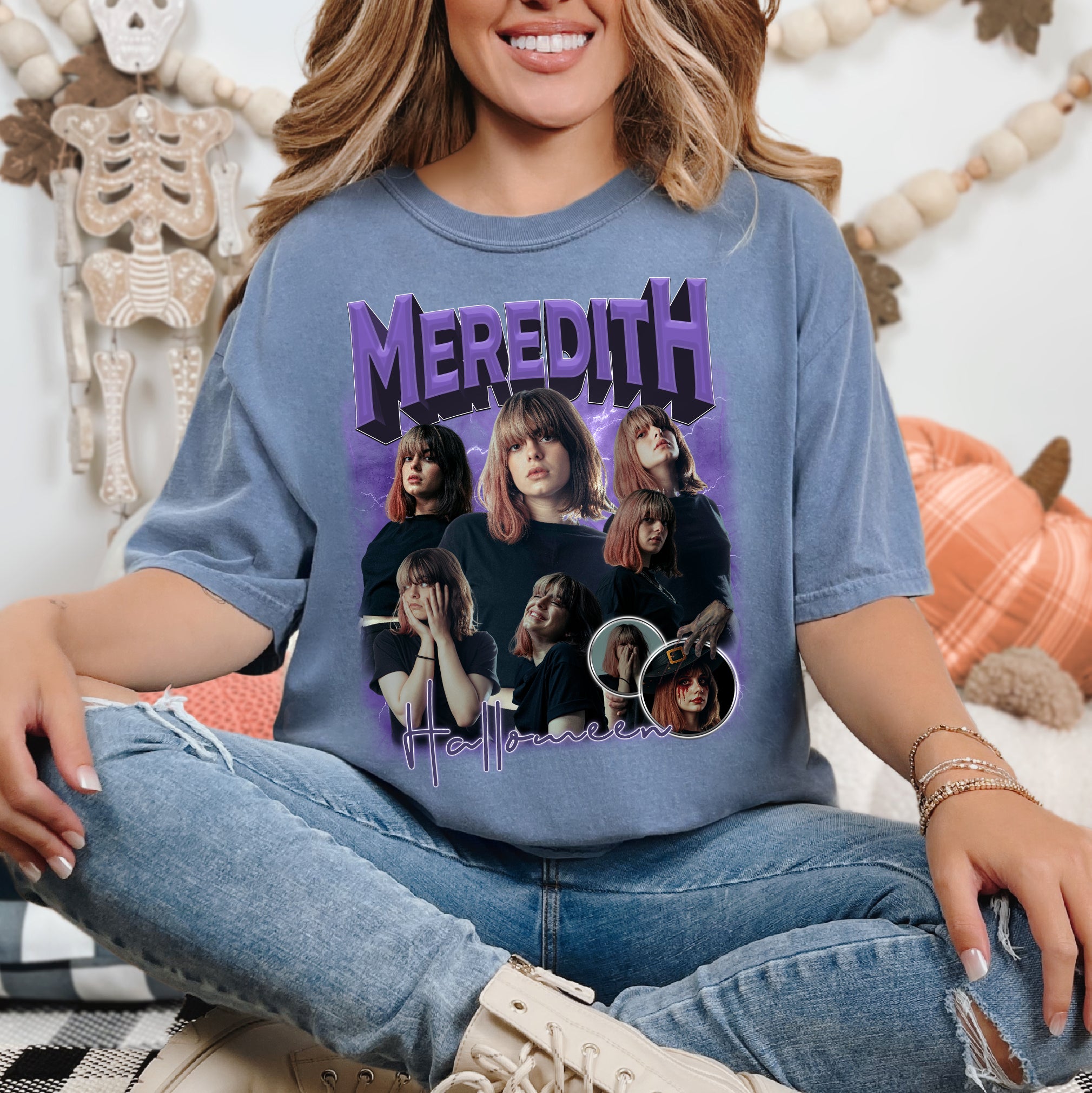 Personalized Halloween Graphic Tee – Comfort Colors Vintage Style