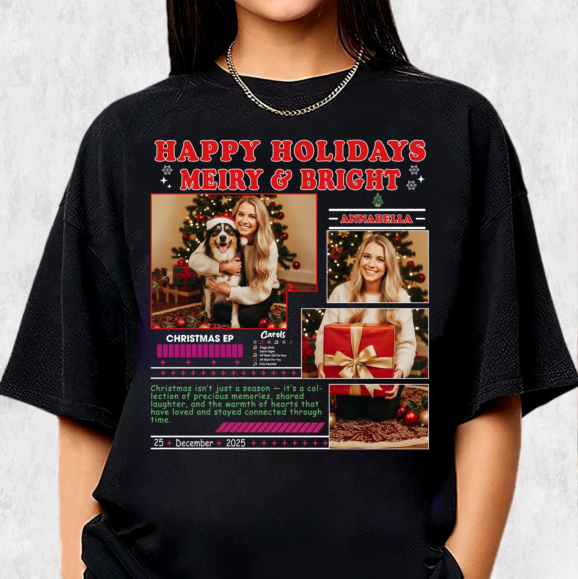 Merry Christmas Vibes Tee – Custom Comfort Color Holiday T-Shirt