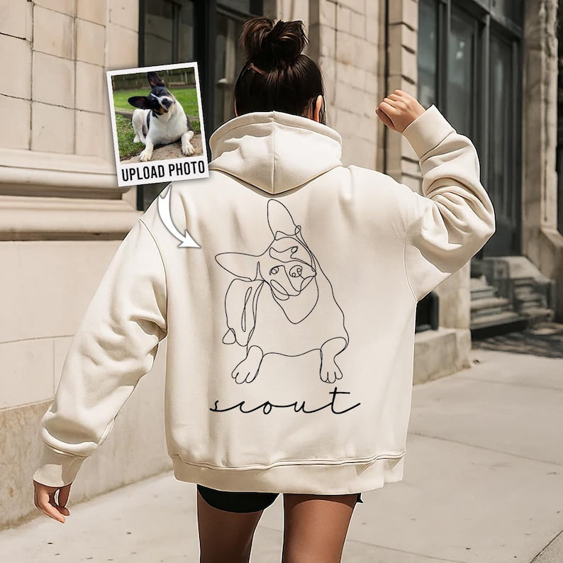 (New Arrivals) Custom Pet Photo Hoodies, Dog Mom Gift