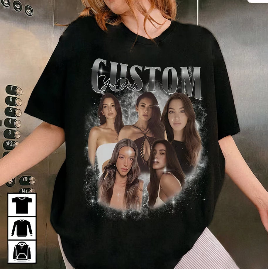 Custom Family Photo Face Shirt, Wife or Girlfriend Photo Shirt, Personalized Bootleg Birthday Gift