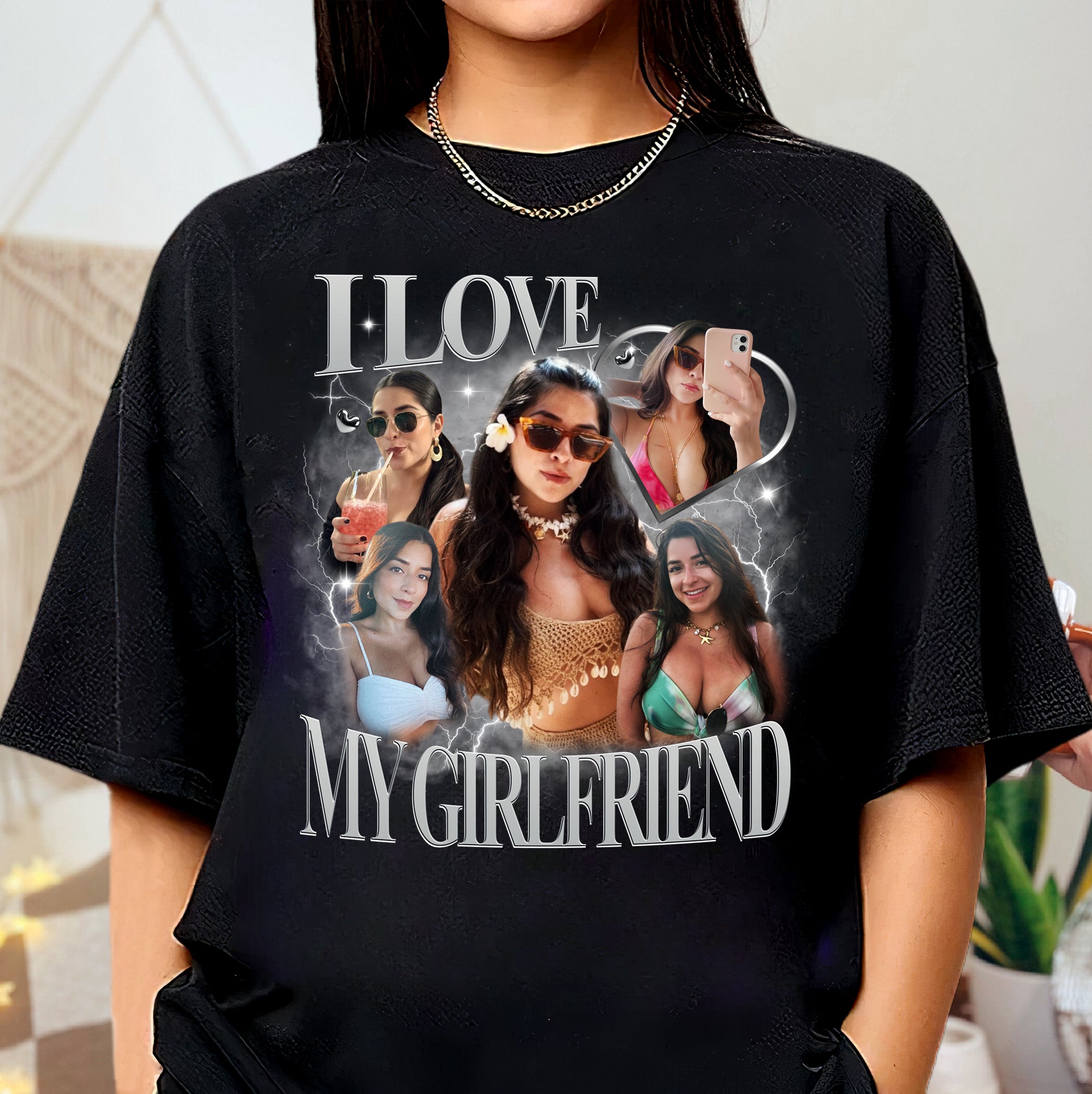 Custom Shirt With Girlfriend Face – Personalized Girlfriend T-Shirt