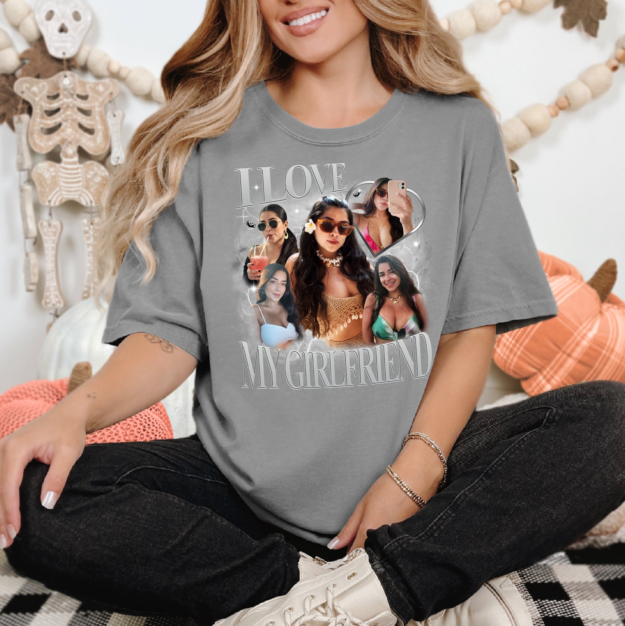 Custom Shirt With Girlfriend Face – Personalized Girlfriend T-Shirt