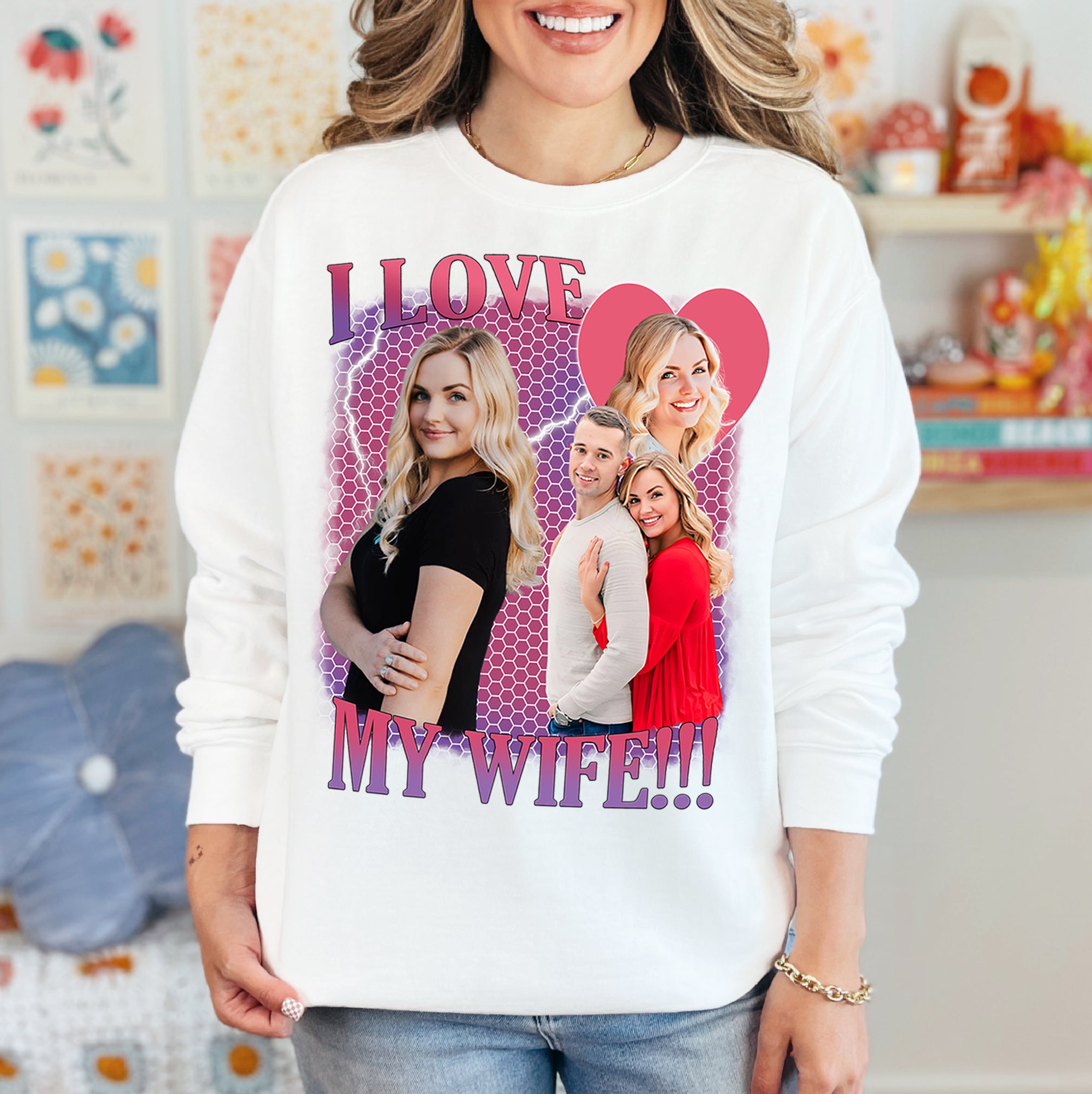 Custom Gift for Wife – Comfort Colors Vintage Photo T-Shirt