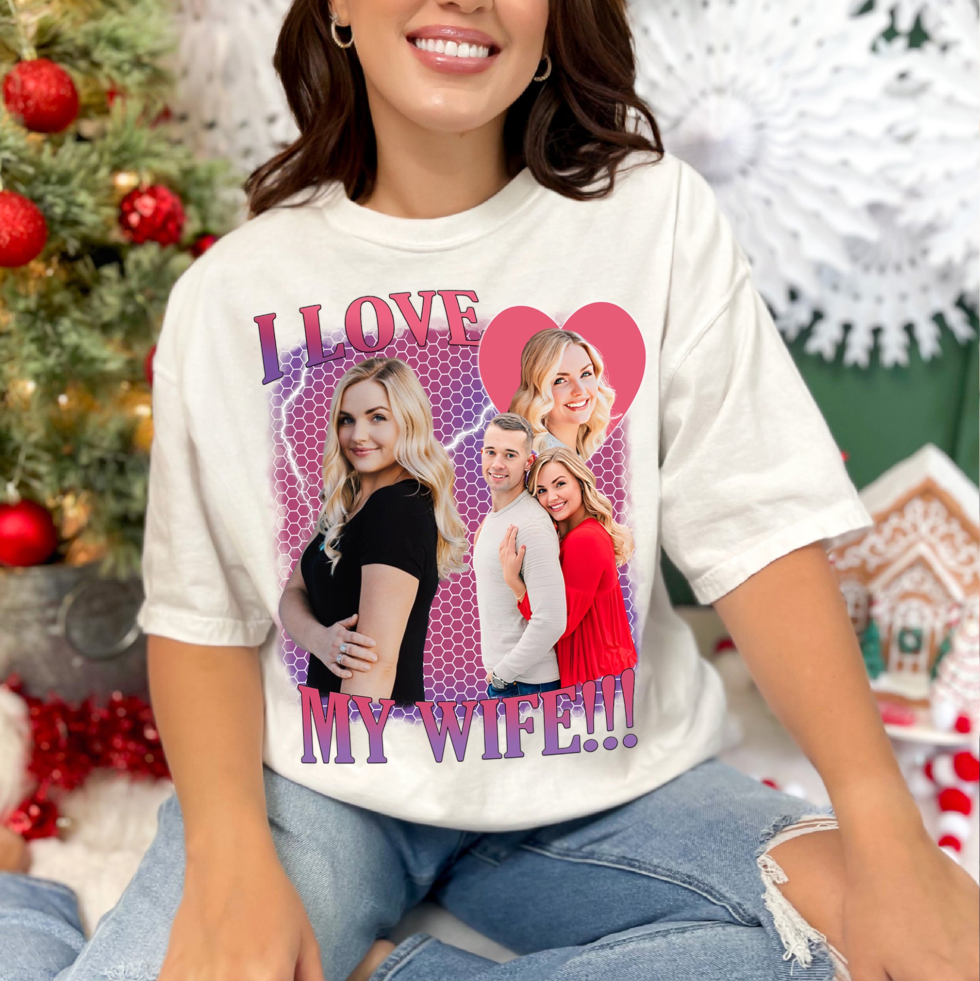 Custom Gift for Wife – Comfort Colors Vintage Photo T-Shirt