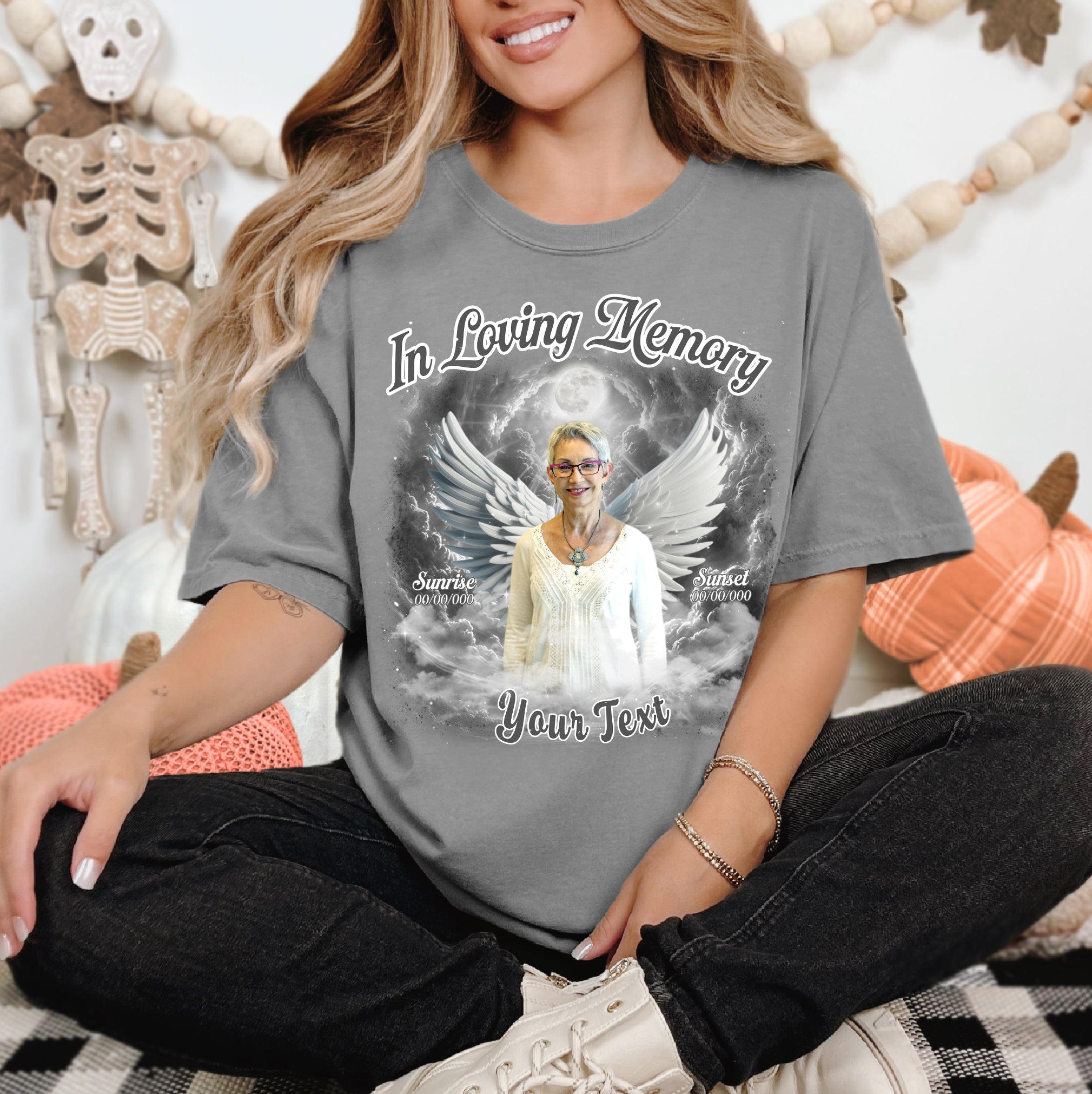 Custom Memorial Photo Tee - In Loving Memory Comfort Color T-Shirts