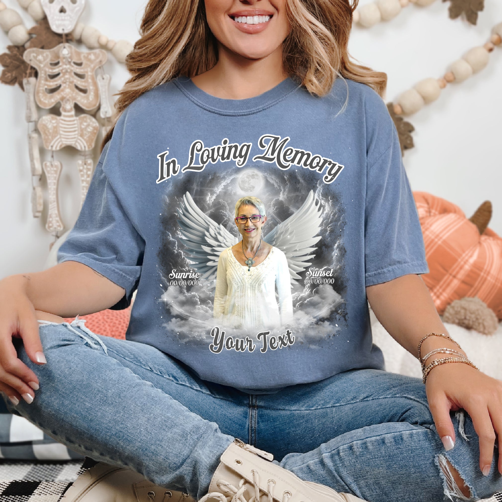 Custom Memorial Photo Tee - In Loving Memory Comfort Color T-Shirts