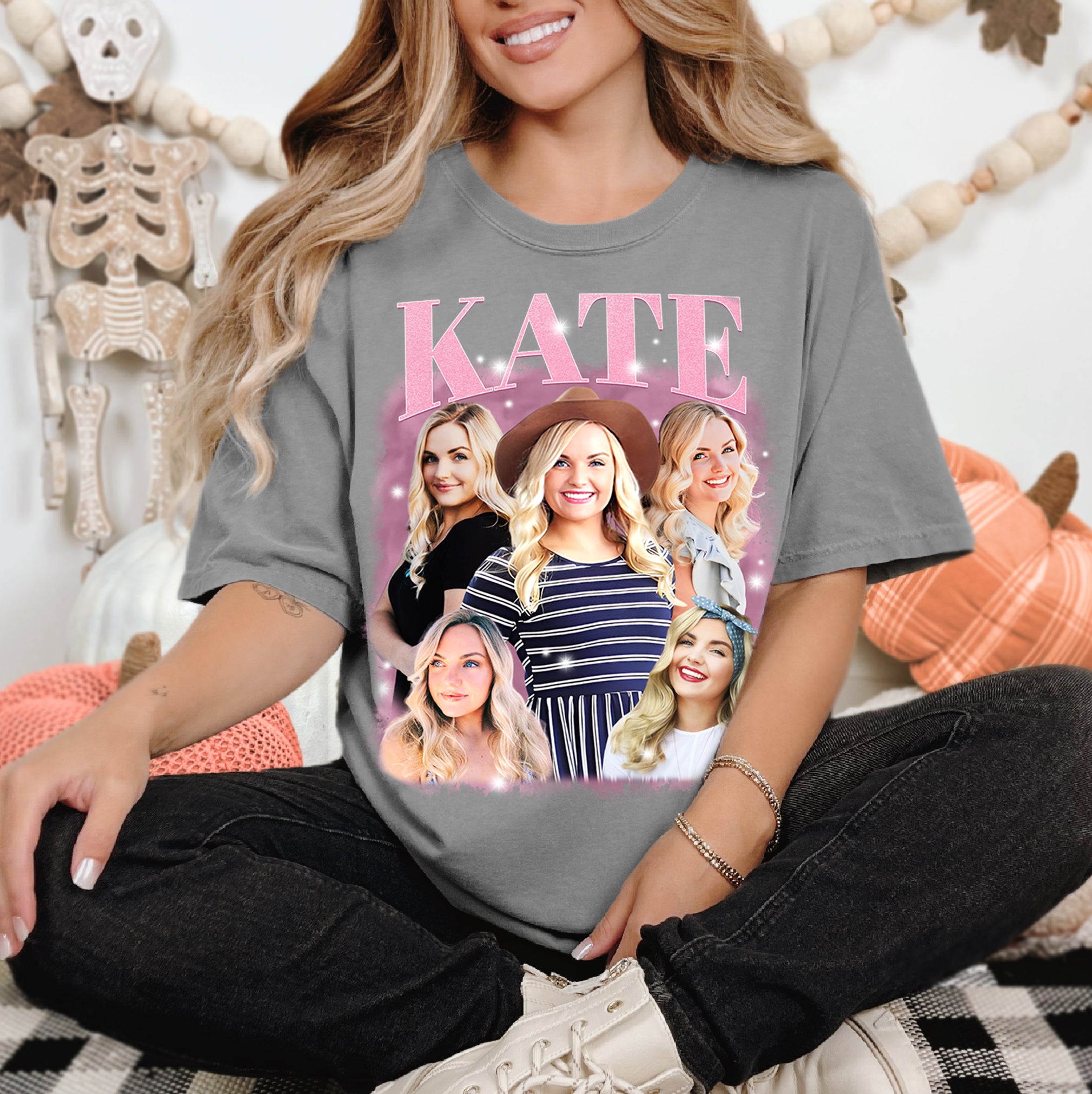 Custom Mom Shirt with Face – Personalized Comfort Colors Tee