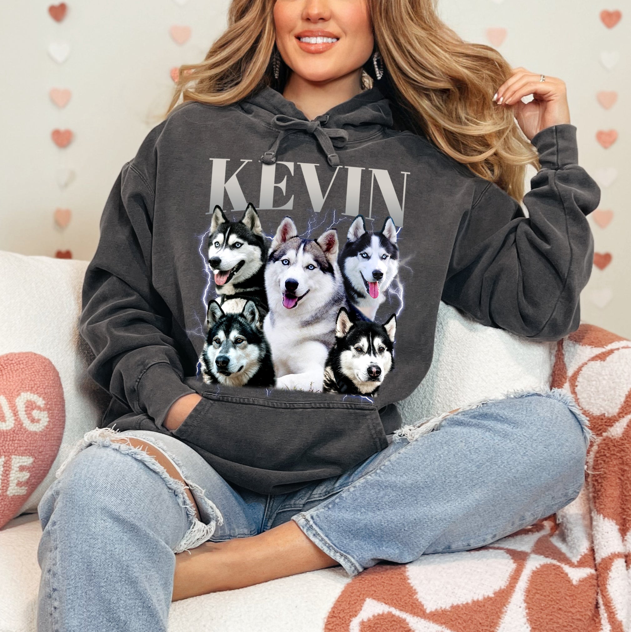 Custom Dog Face Shirt – Pet Name on T-Shirt Collage
