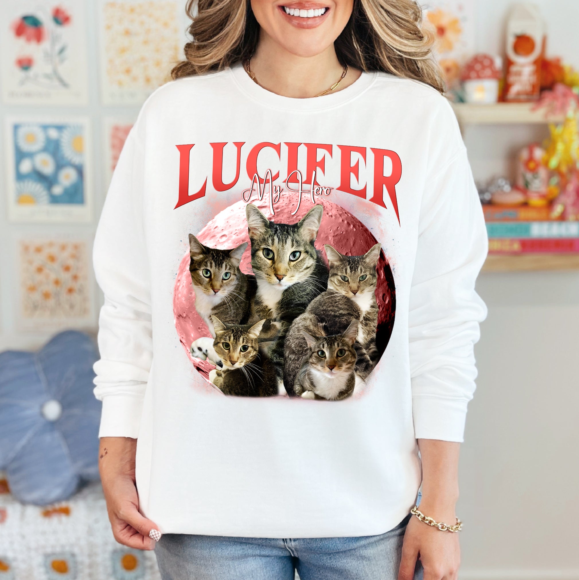 Custom Cat Shirt with Name – Personalized Halloween Comfort Colors Pet Tee