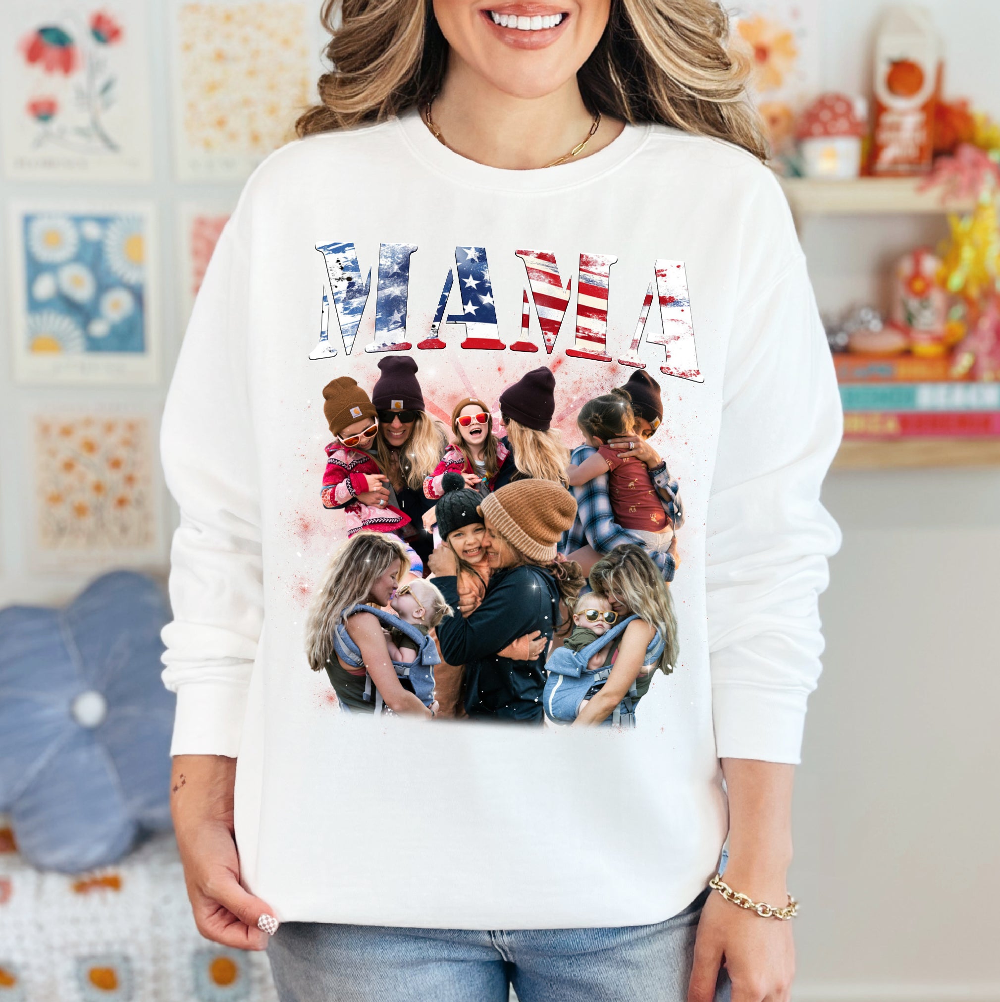 American Mama Custom Shirt – Retro 4th of July Gift for Mom