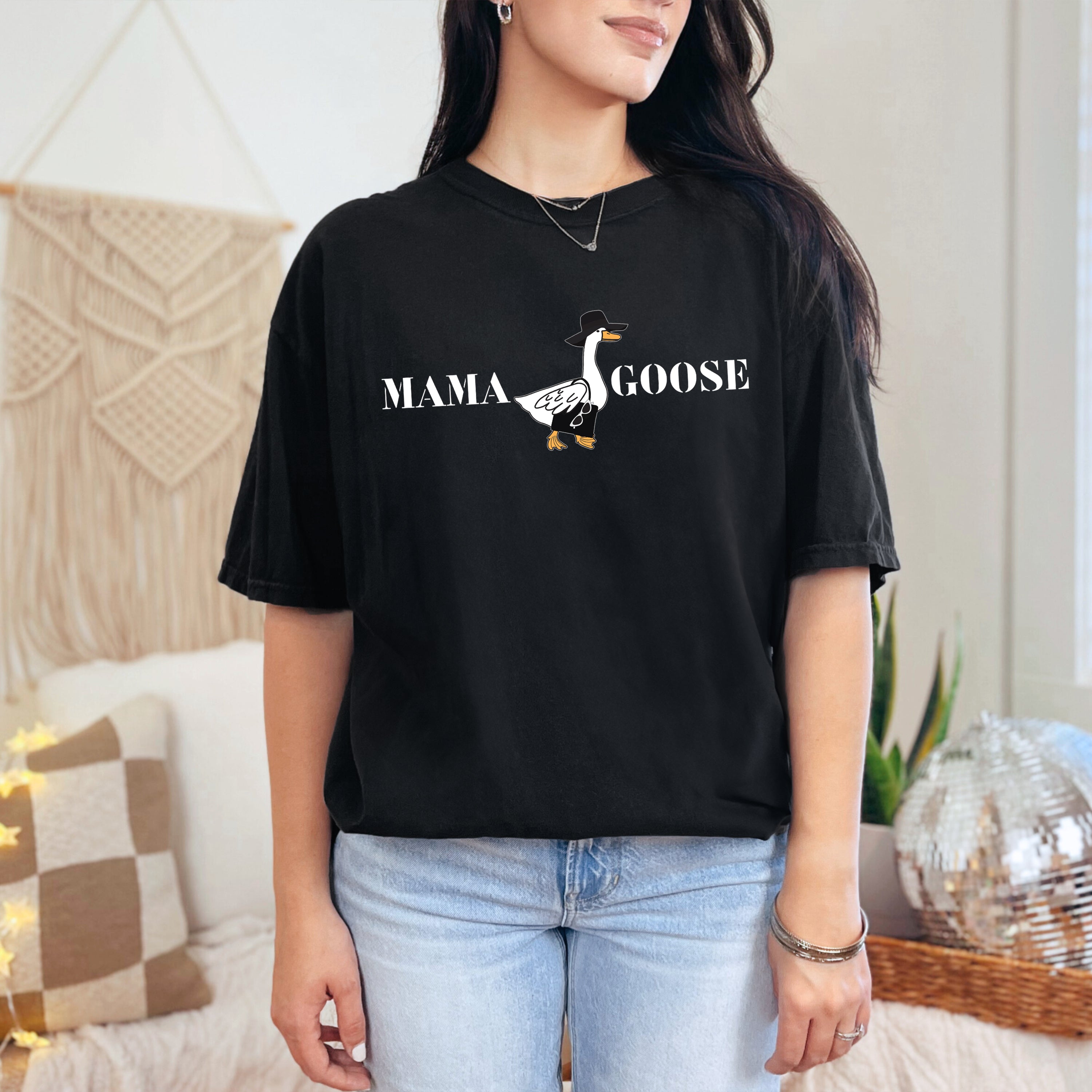 Mama Goose Shirt, Daddy Goose Shirt, Comfort Colors Espresso Pregnancy Shirt