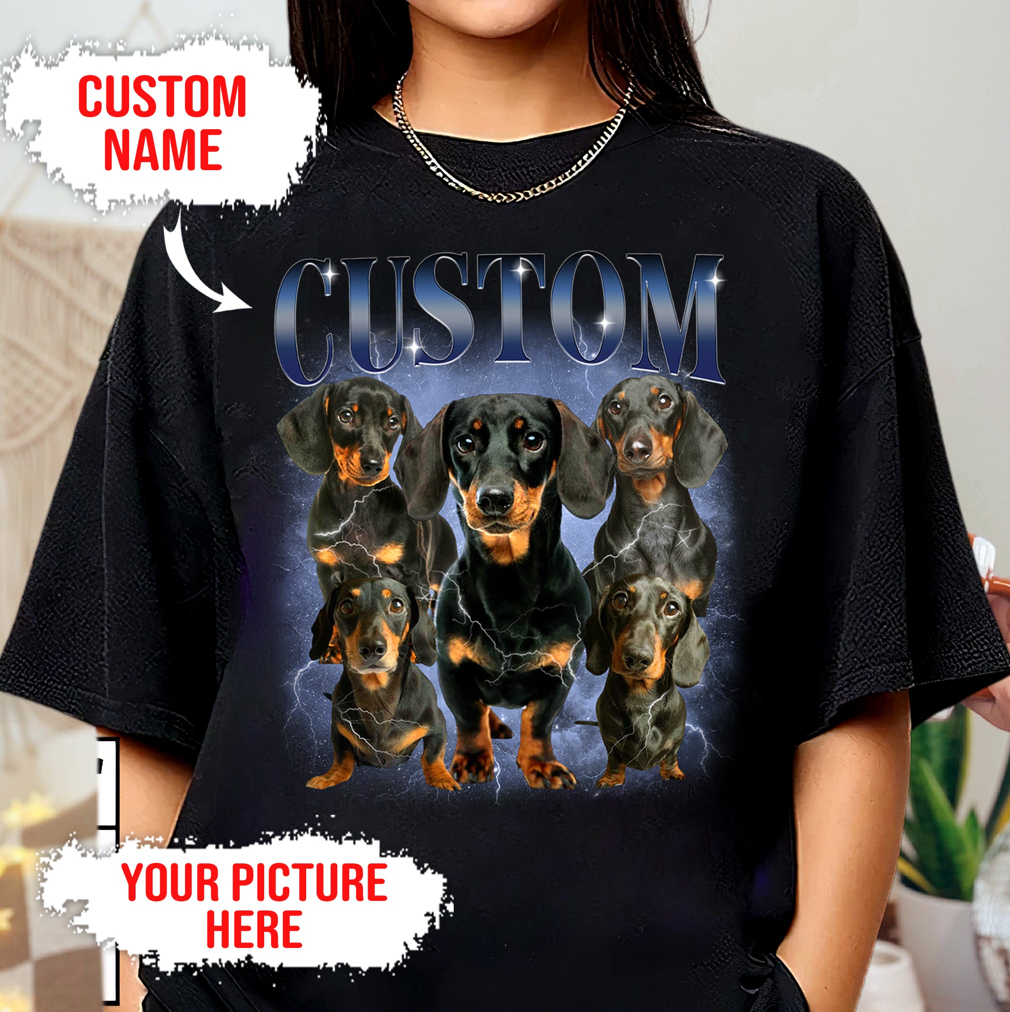 Custom Dog Photo On Shirt - Personalized Pet Photo Collage Shirt