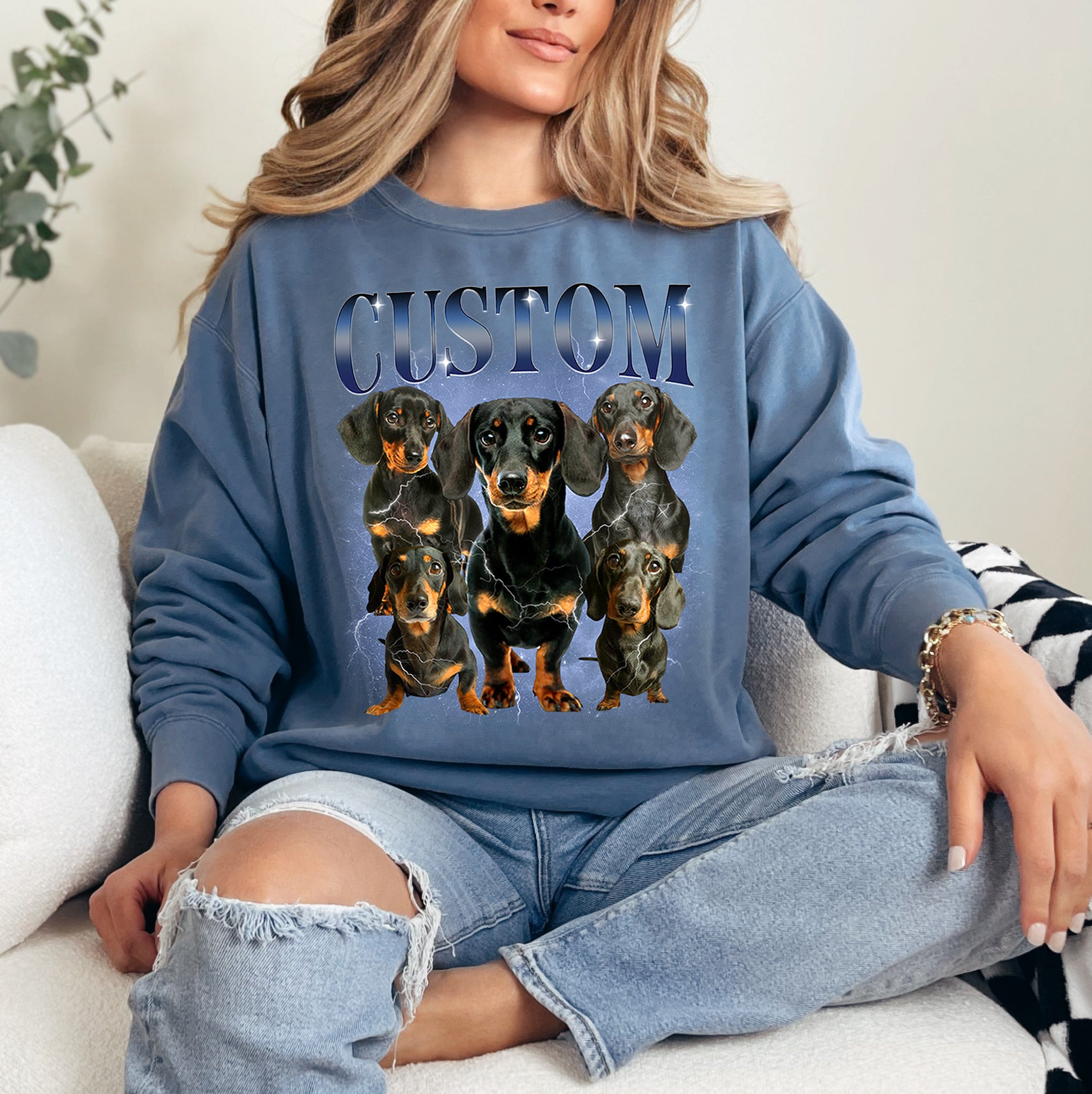 Custom Dog Photo On Shirt - Personalized Pet Photo Collage Shirt