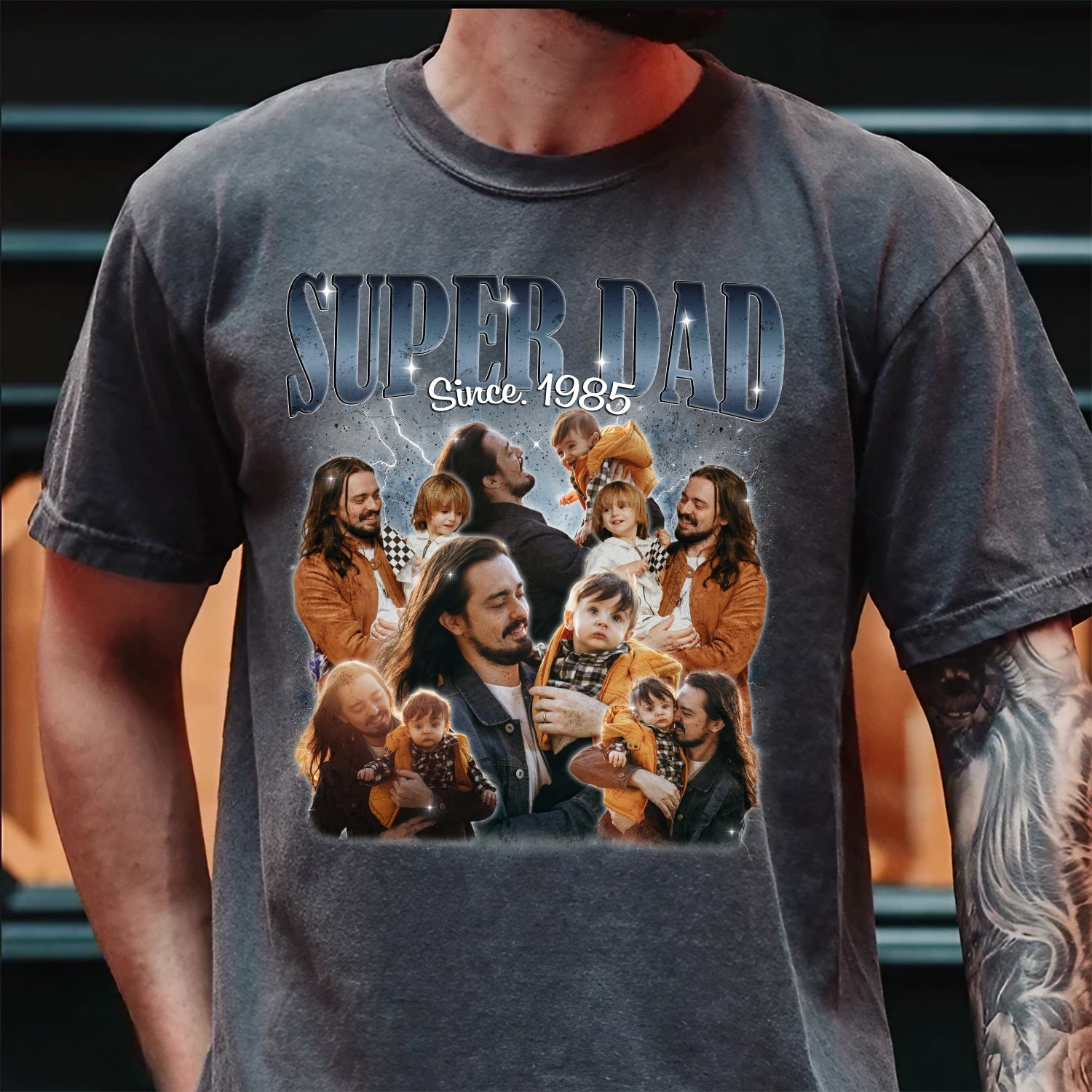 Best Dad Ever Shirt – Custom Photo Dad & Son Tee