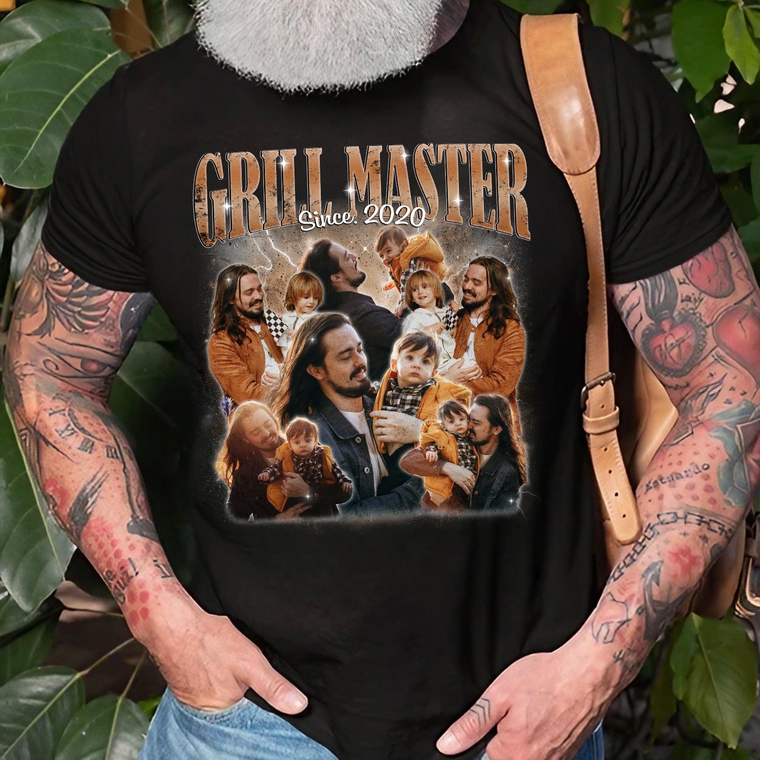 Personalized Grill Master Shirt – Custom Photo Dad Tee