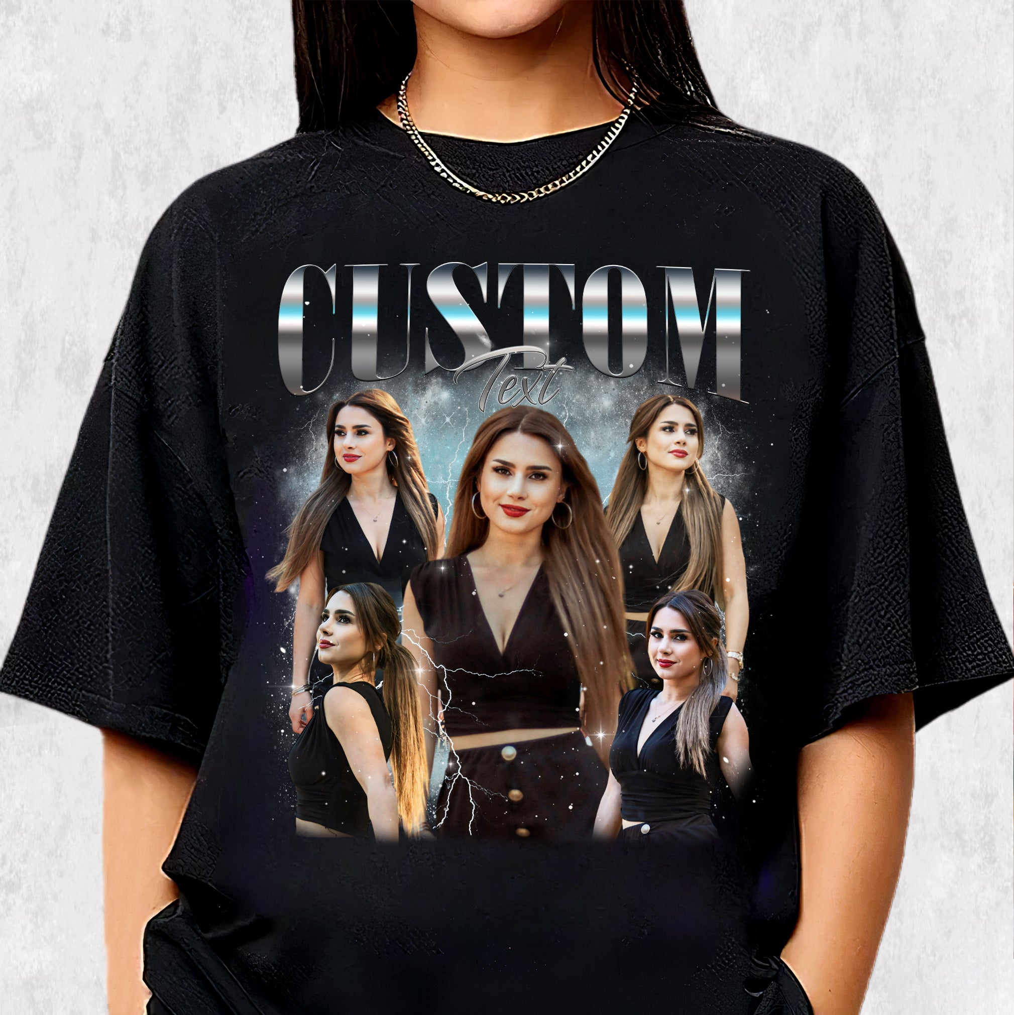 Custom Girlfriend Bootleg Shirt – Personalized Vintage Photo Tee