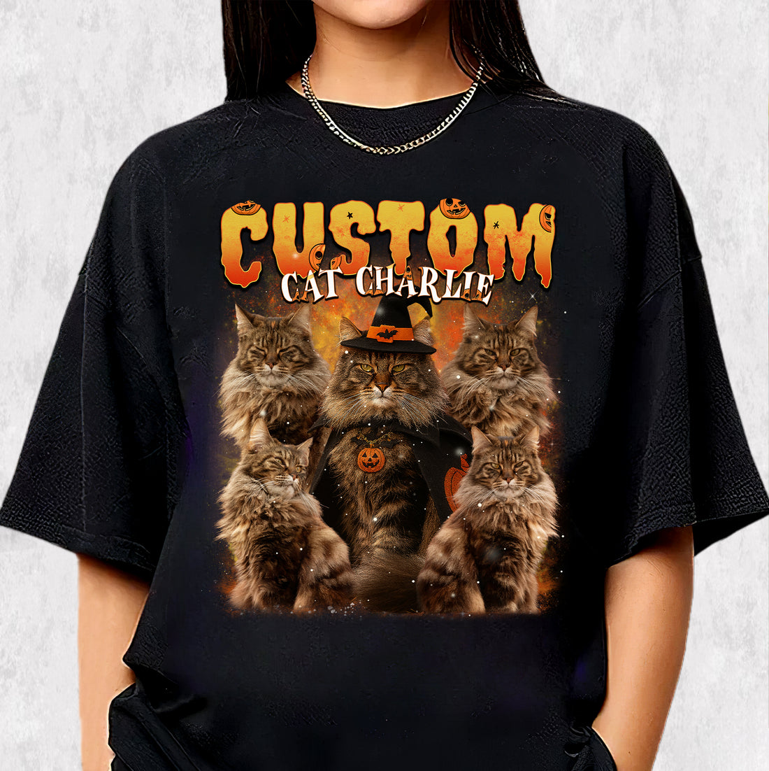 Custom Halloween Cat Shirt – Shirt with Pet’s Face