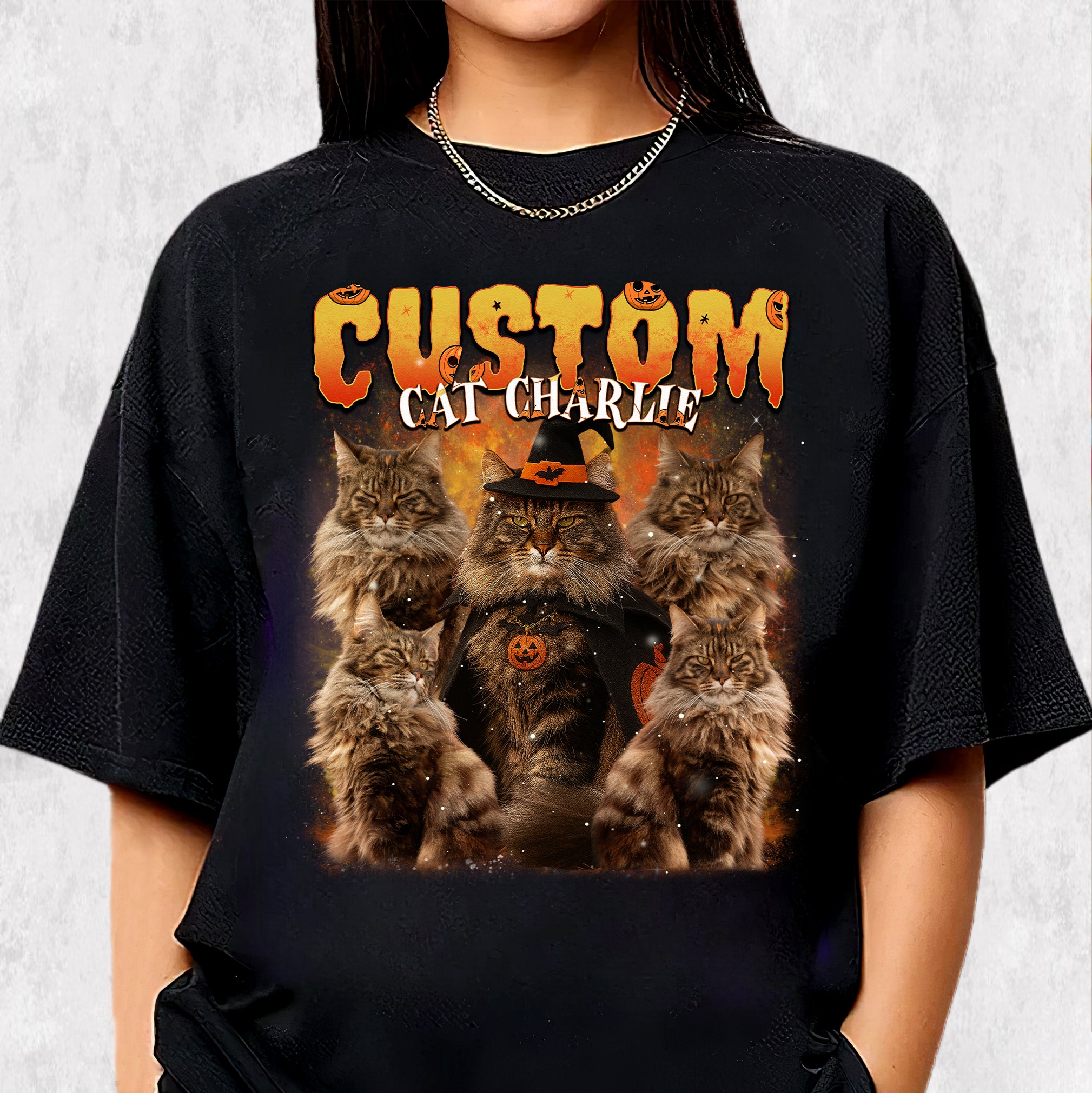 Custom Halloween Cat Shirt – Shirt with Pet’s Face