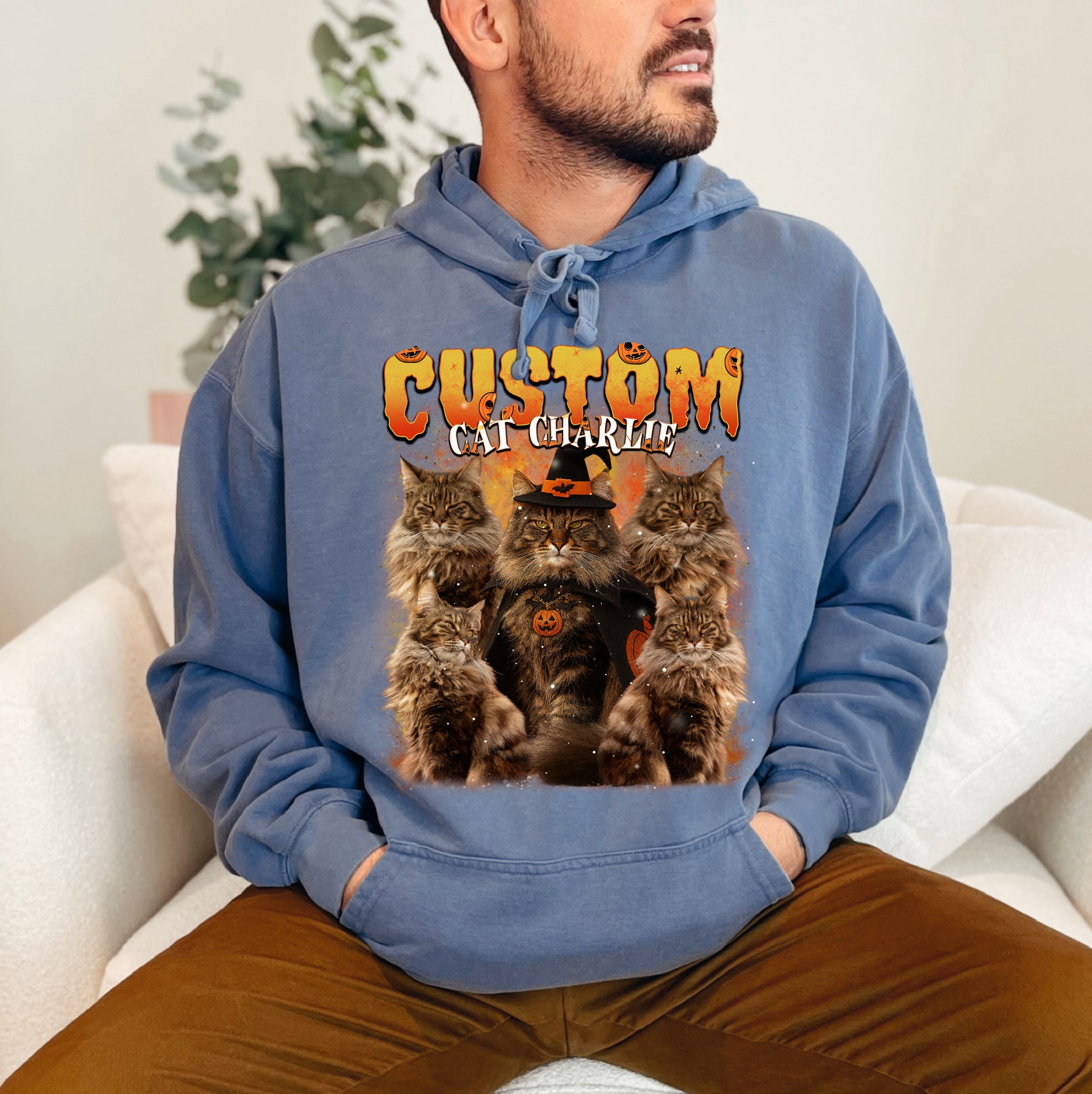 Custom Halloween Cat Shirt – Shirt with Pet’s Face