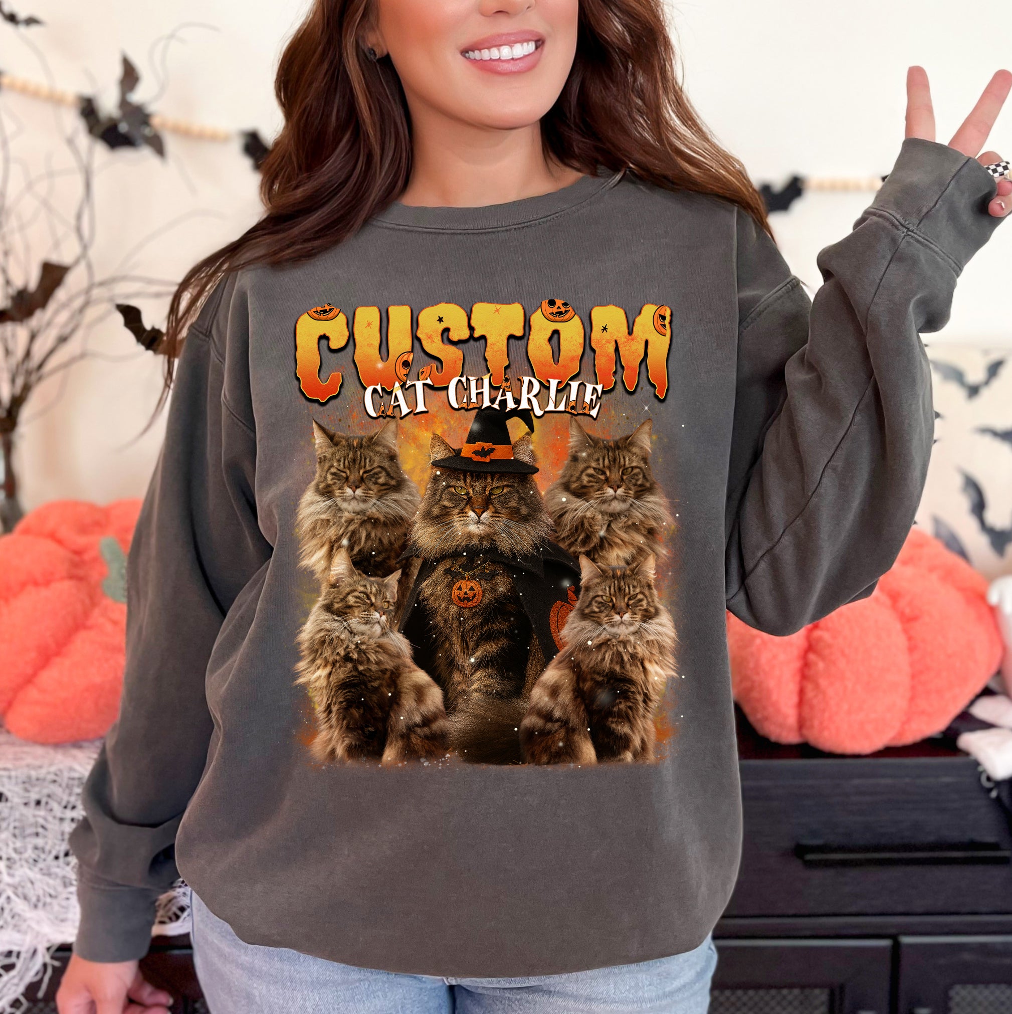 Custom Halloween Cat Shirt – Shirt with Pet’s Face