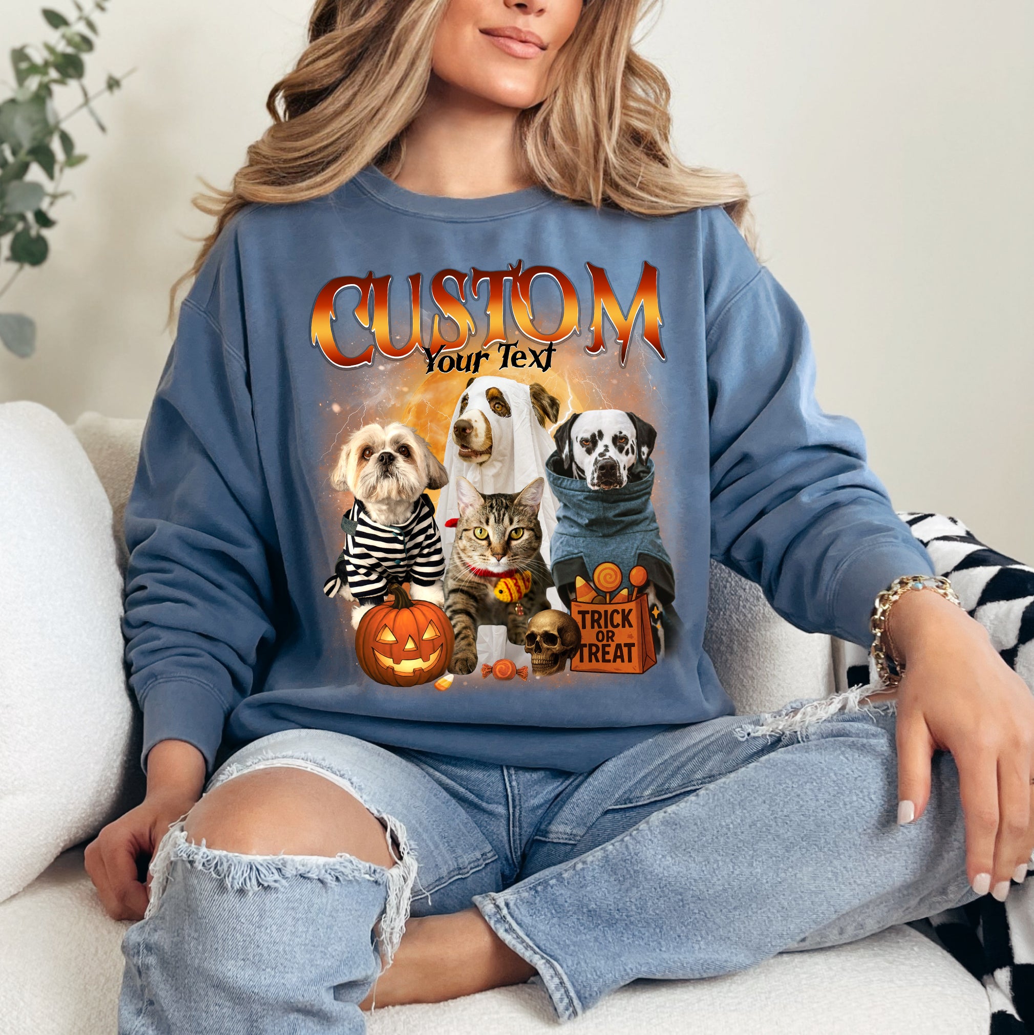 Customizable Halloween Shirt – Pets in Costume Graphic Tee