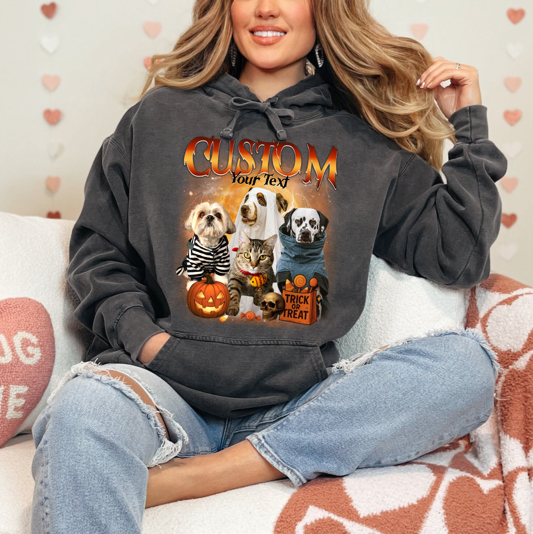 Customizable Halloween Shirt – Pets in Costume Graphic Tee