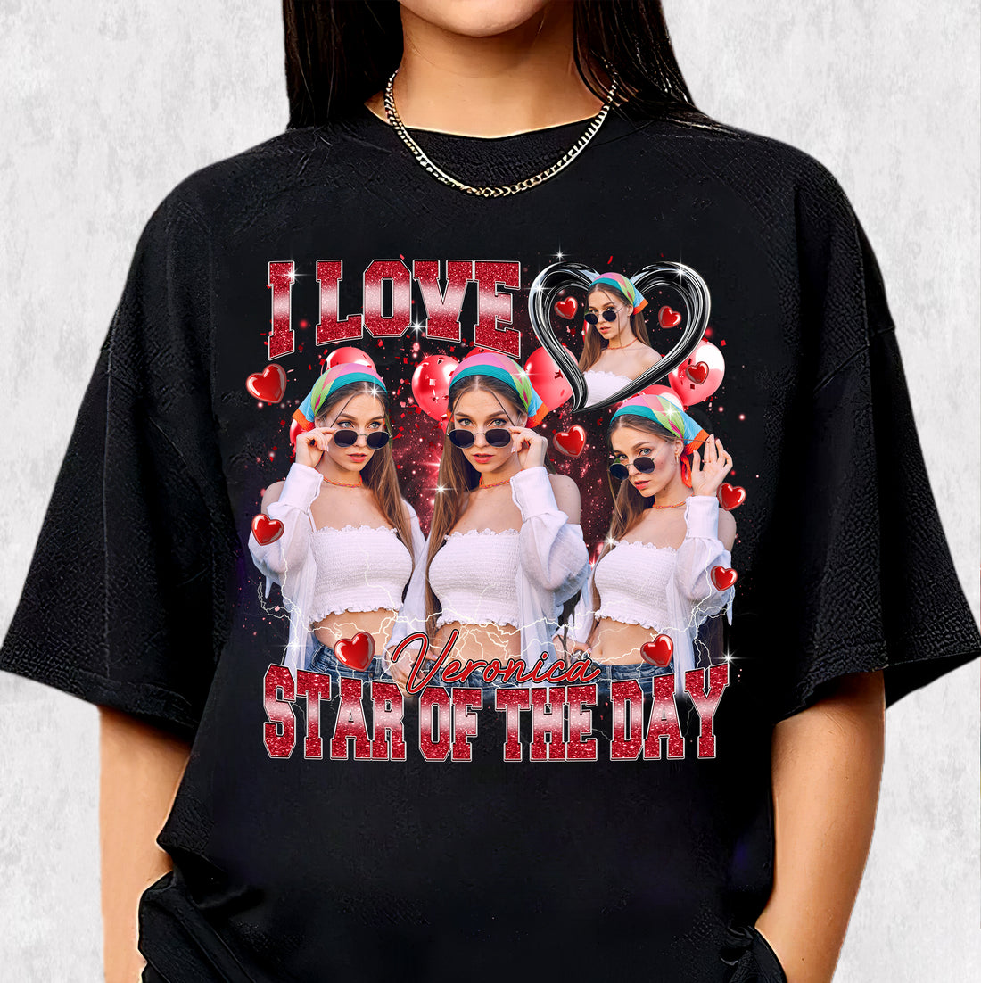 Unique Personalized Photo Shirt – Show Your Love Like a Star of The Day