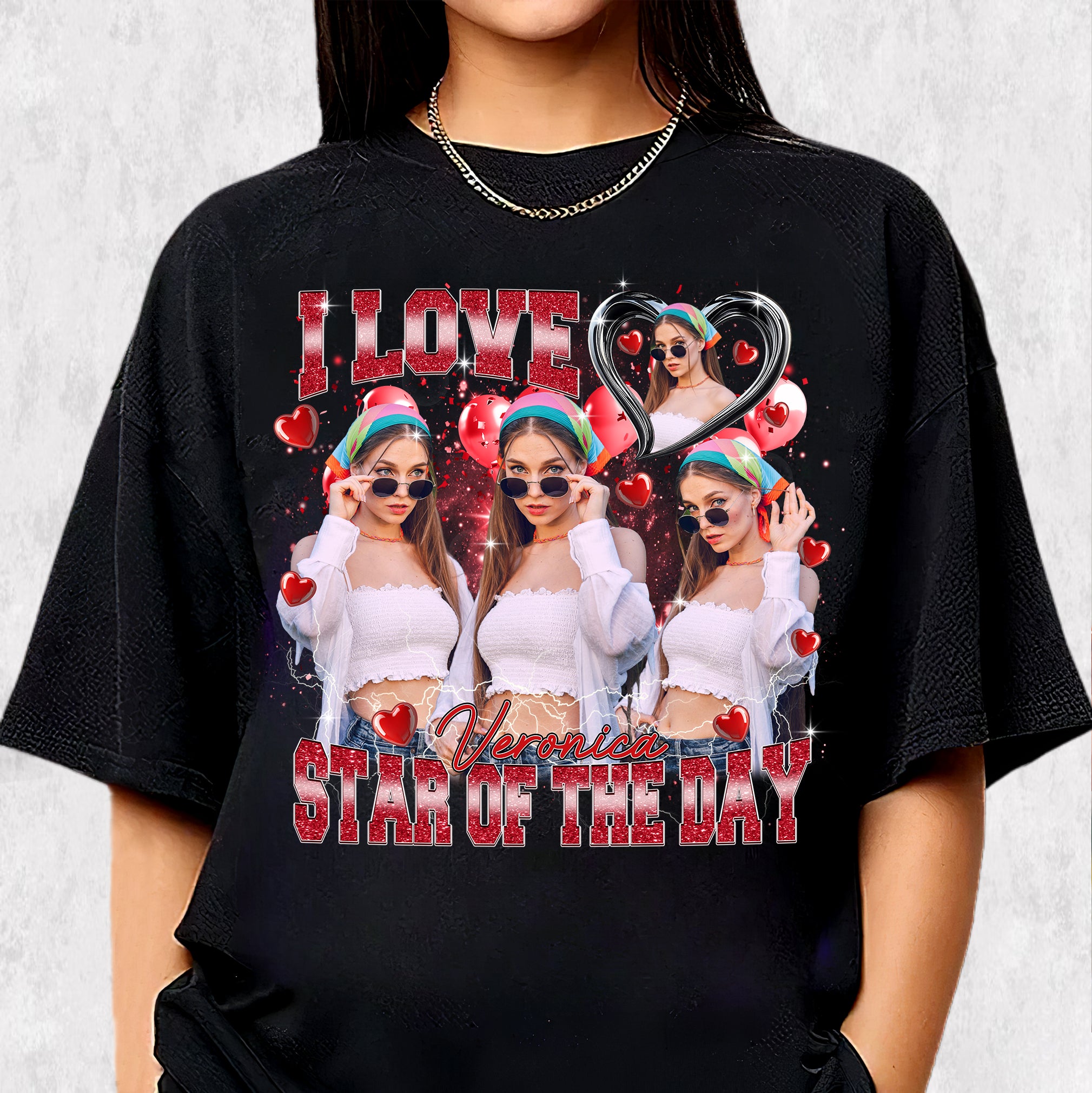 Unique Personalized Photo Shirt – Show Your Love Like a Star of The Day