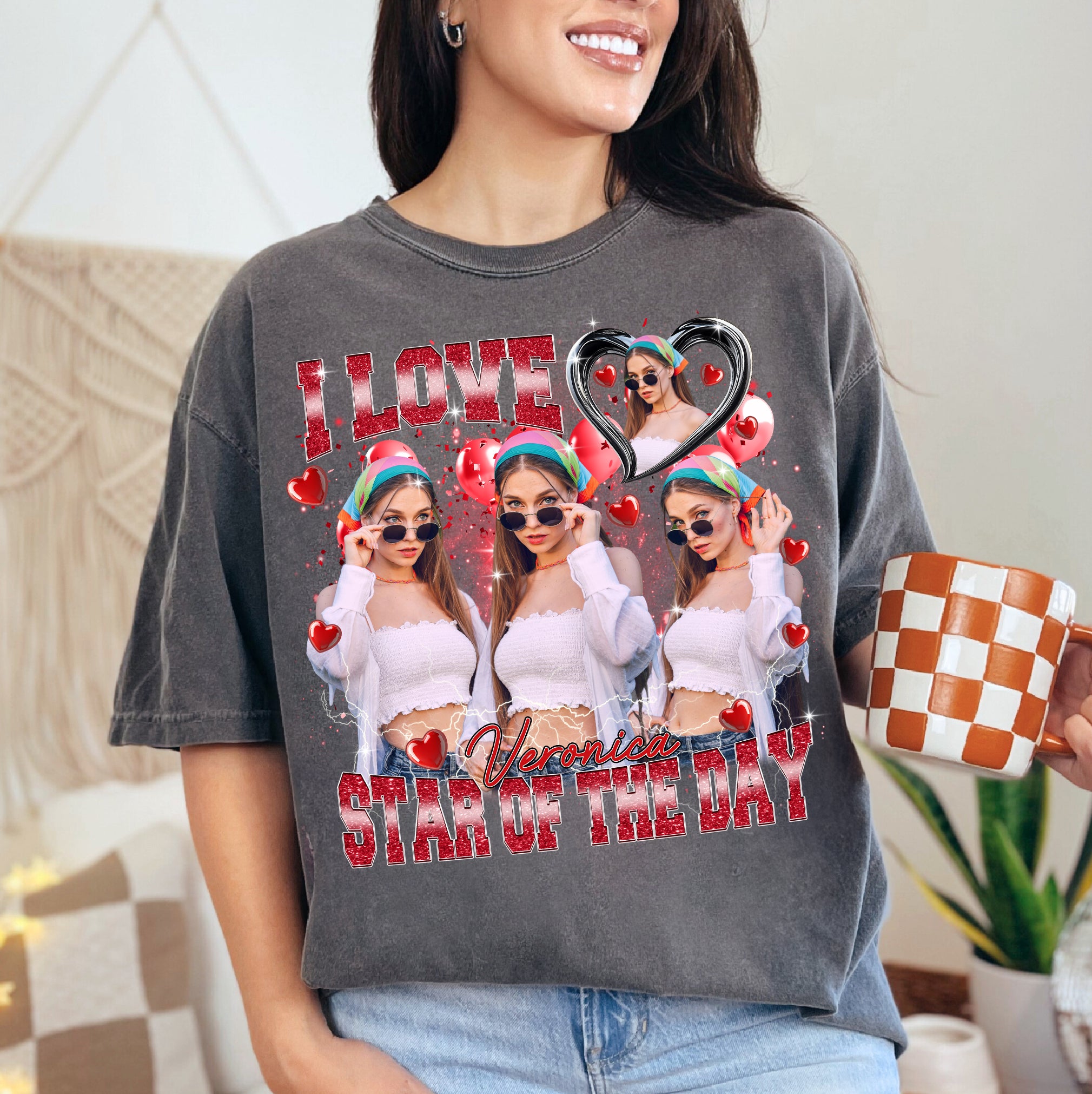 Unique Personalized Photo Shirt – Show Your Love Like a Star of The Day