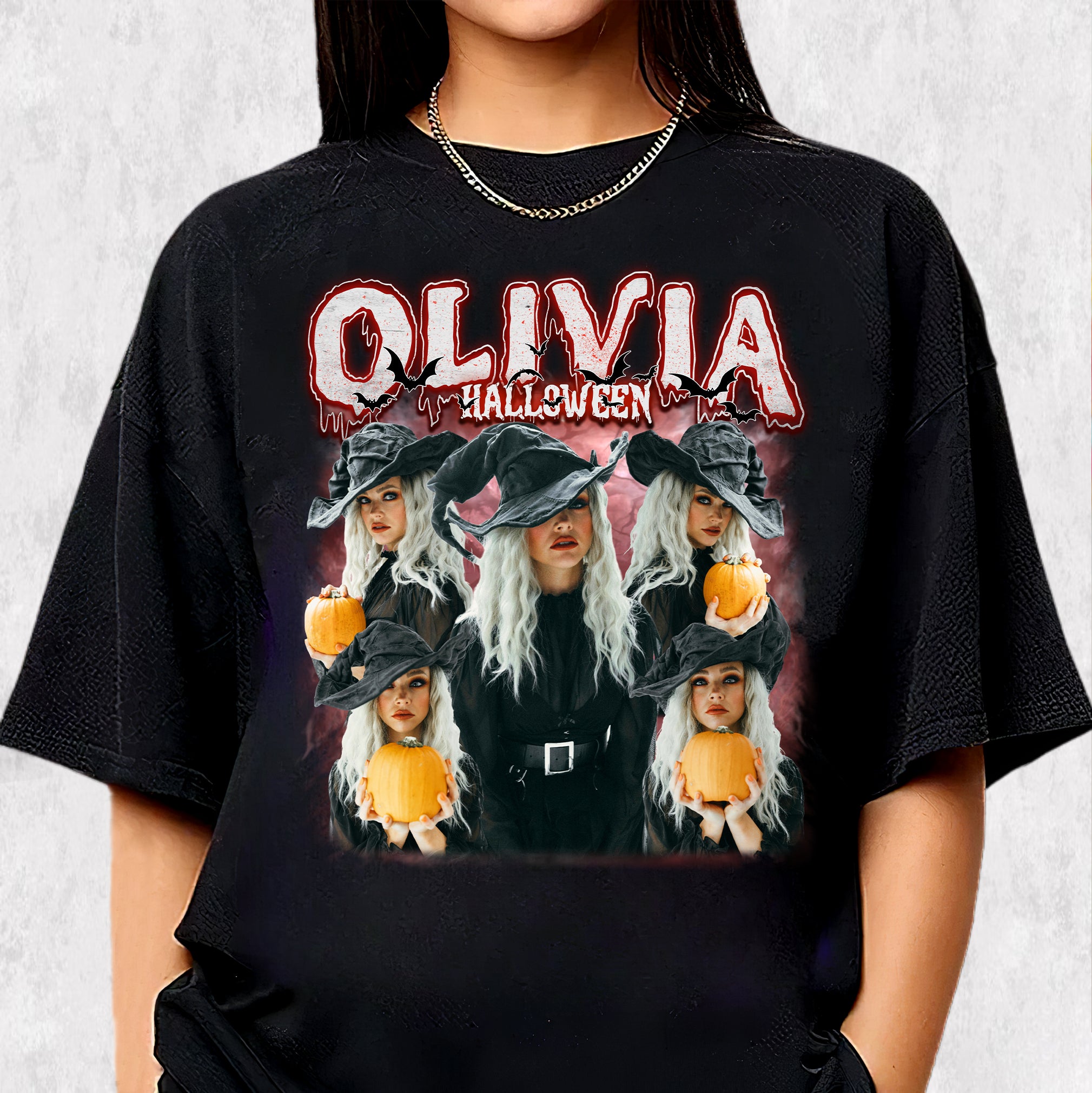 Creepy Red Haze – Custom Name Halloween Comfort Colors Shirt