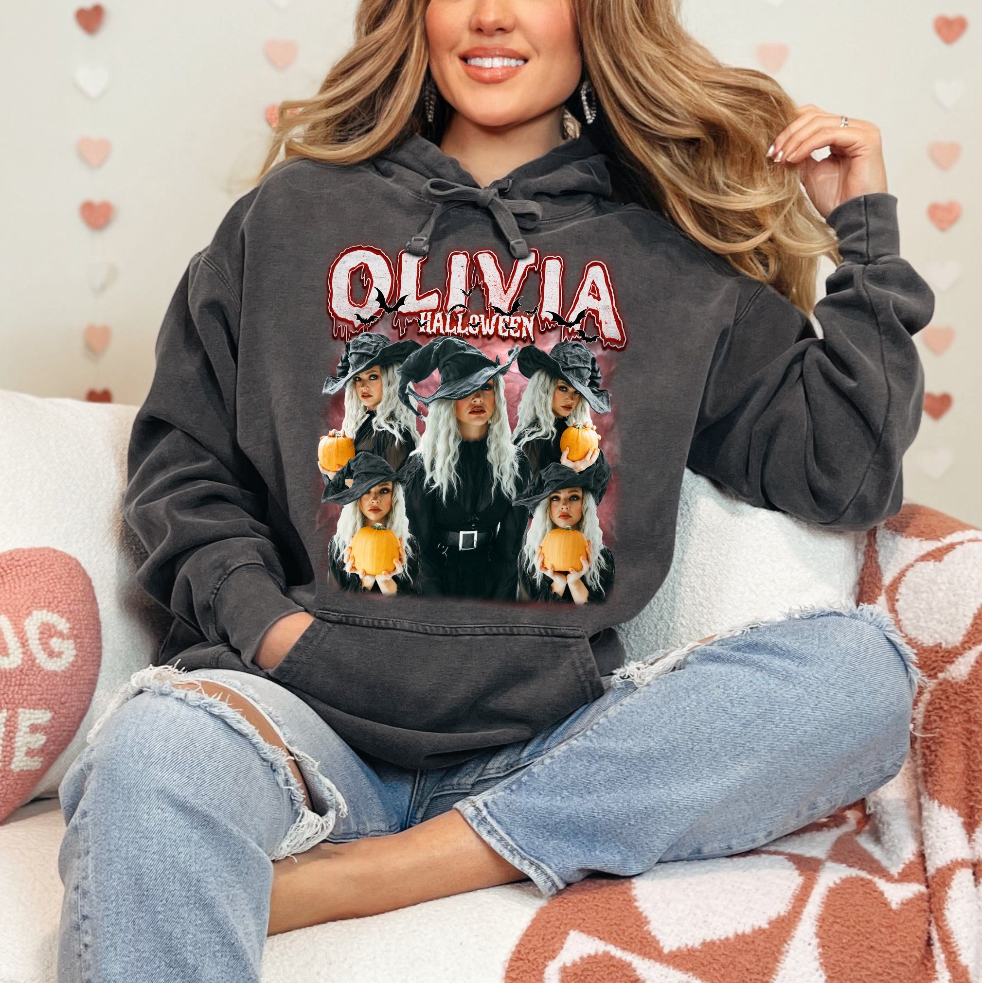 Creepy Red Haze – Custom Name Halloween Comfort Colors Shirt