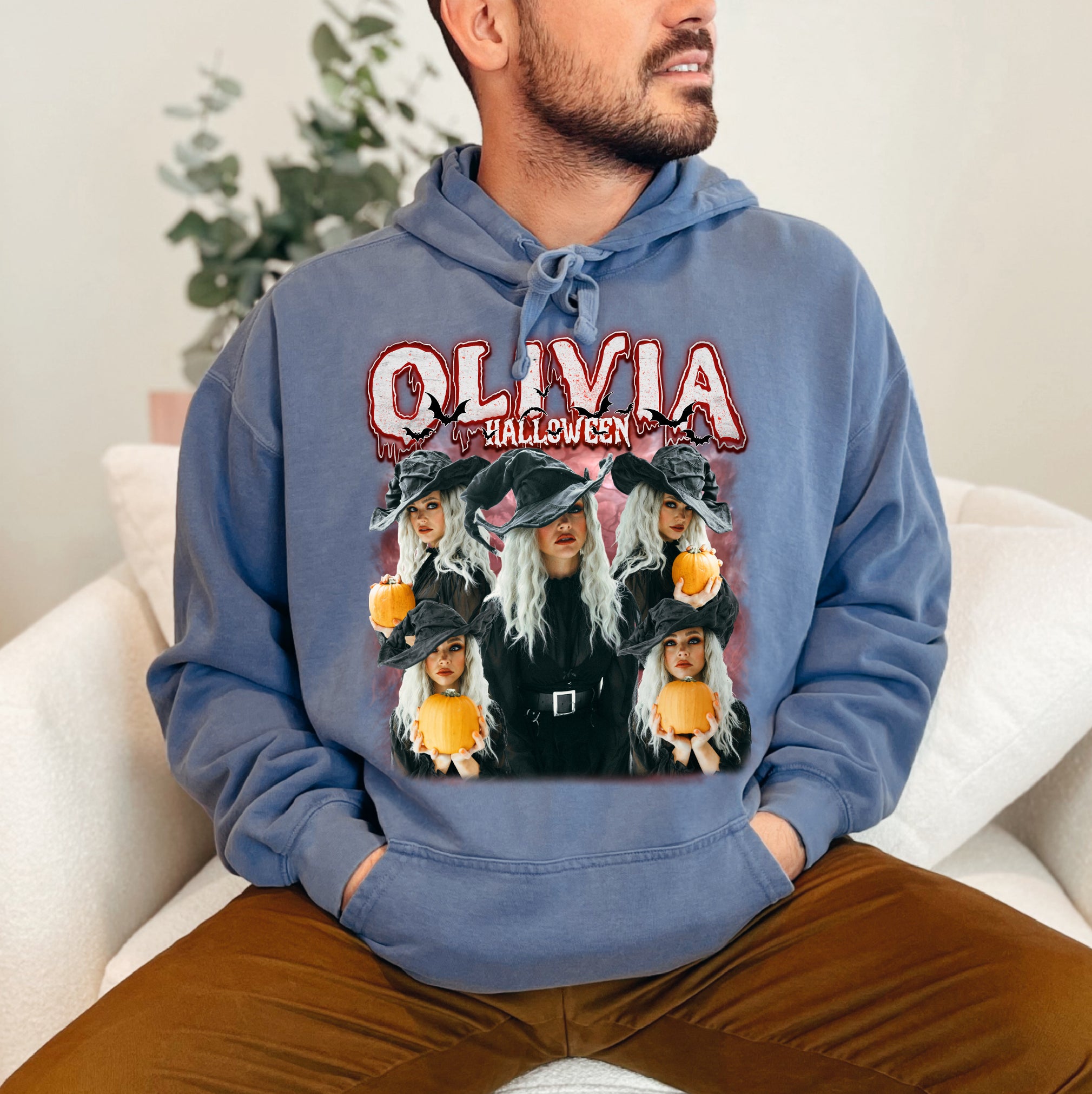 Creepy Red Haze – Custom Name Halloween Comfort Colors Shirt