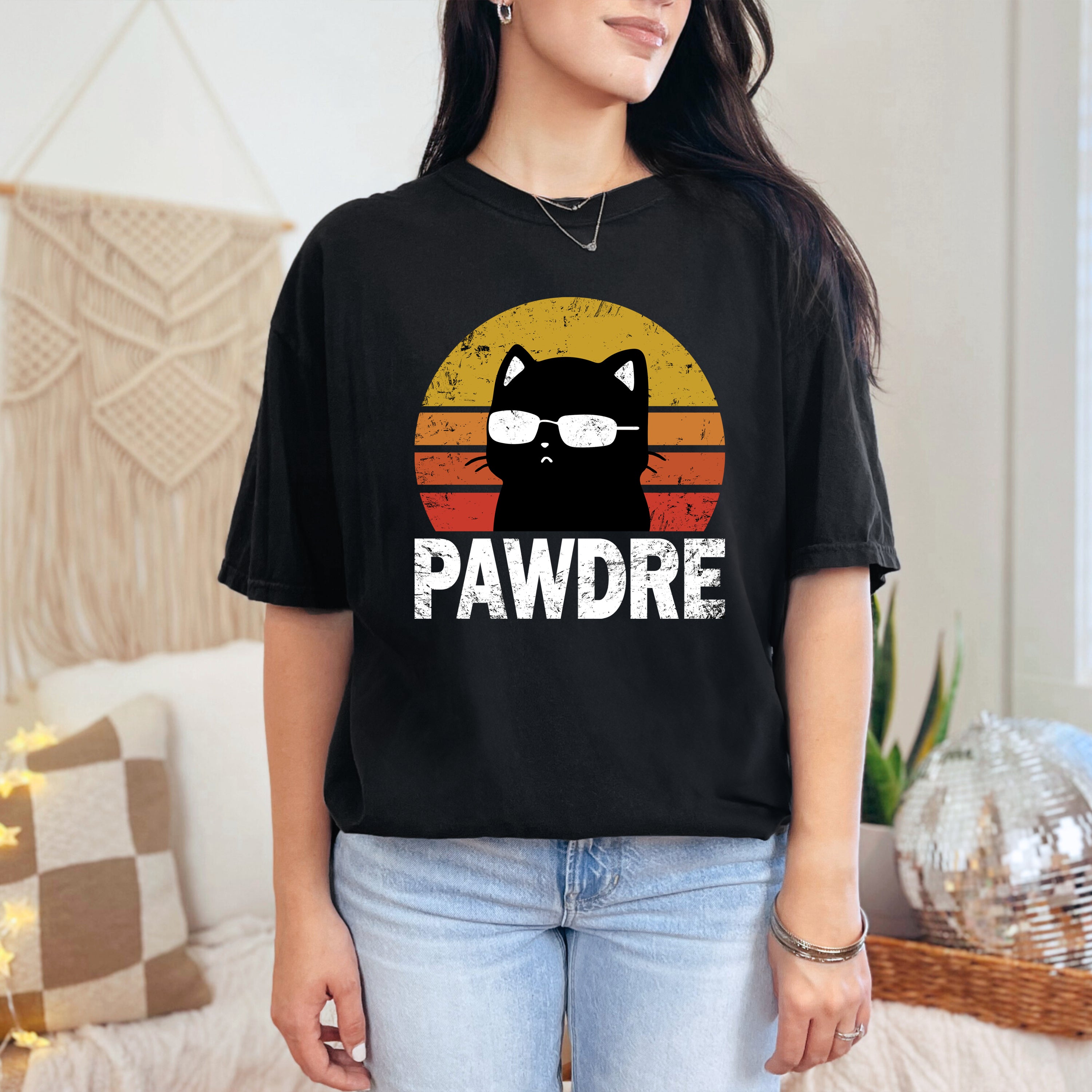 Pawdre Cat Dad Comfort Colors Shirt, Funny Pawdre Shirt for Cat Dad, Gift for Him