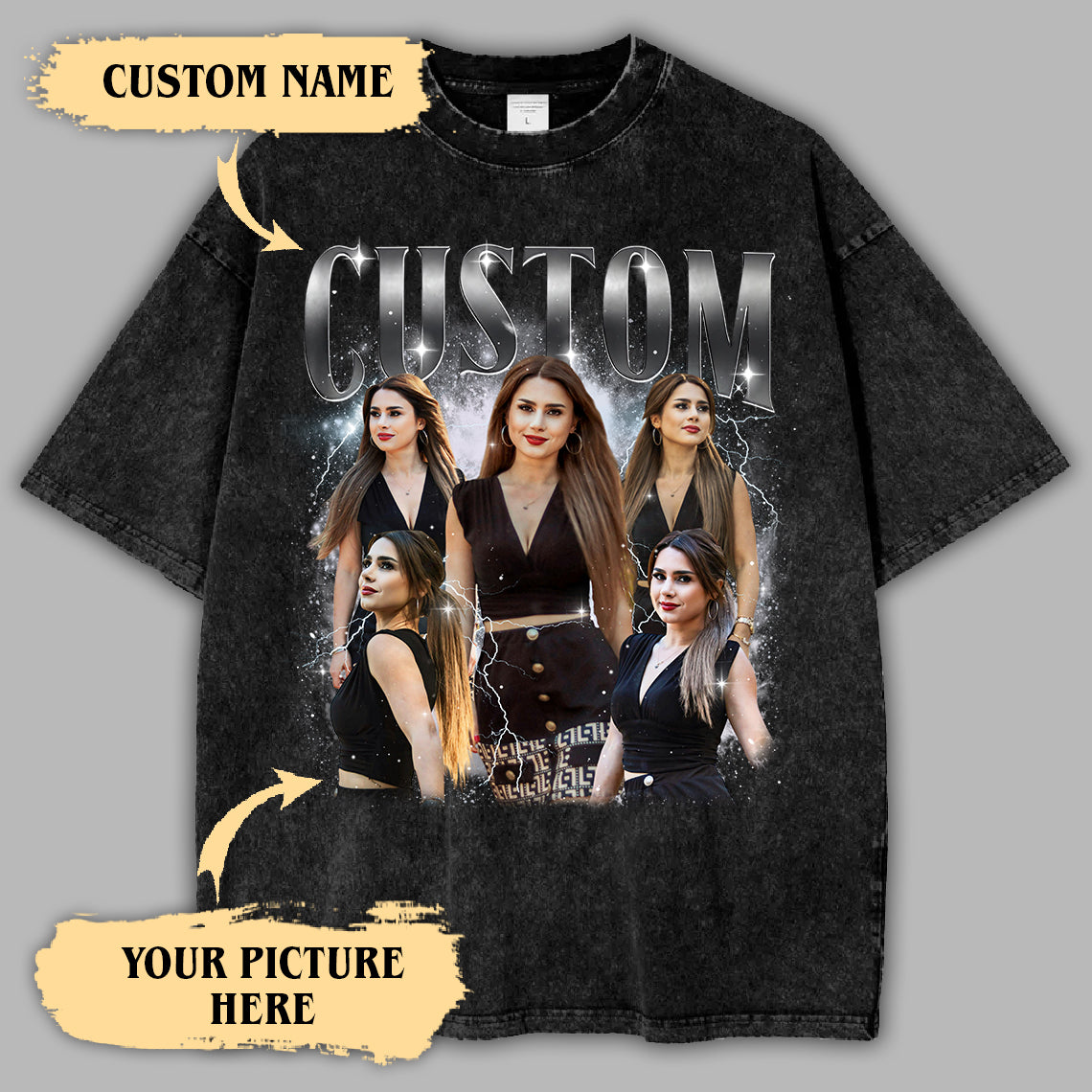 Custom Unisex Mineral Wash Shirts – Personalized Vintage Colorstone T-Shirts