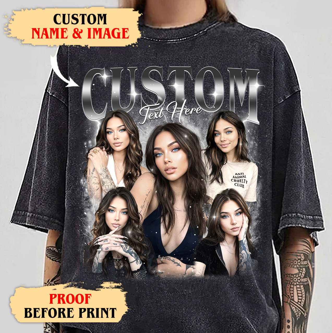 Custom Comfort Colors Shirts - Personalized T-Shirts Fast Shipping, Vintage Graphic 90s Design, Custom Bootleg Rap Tee